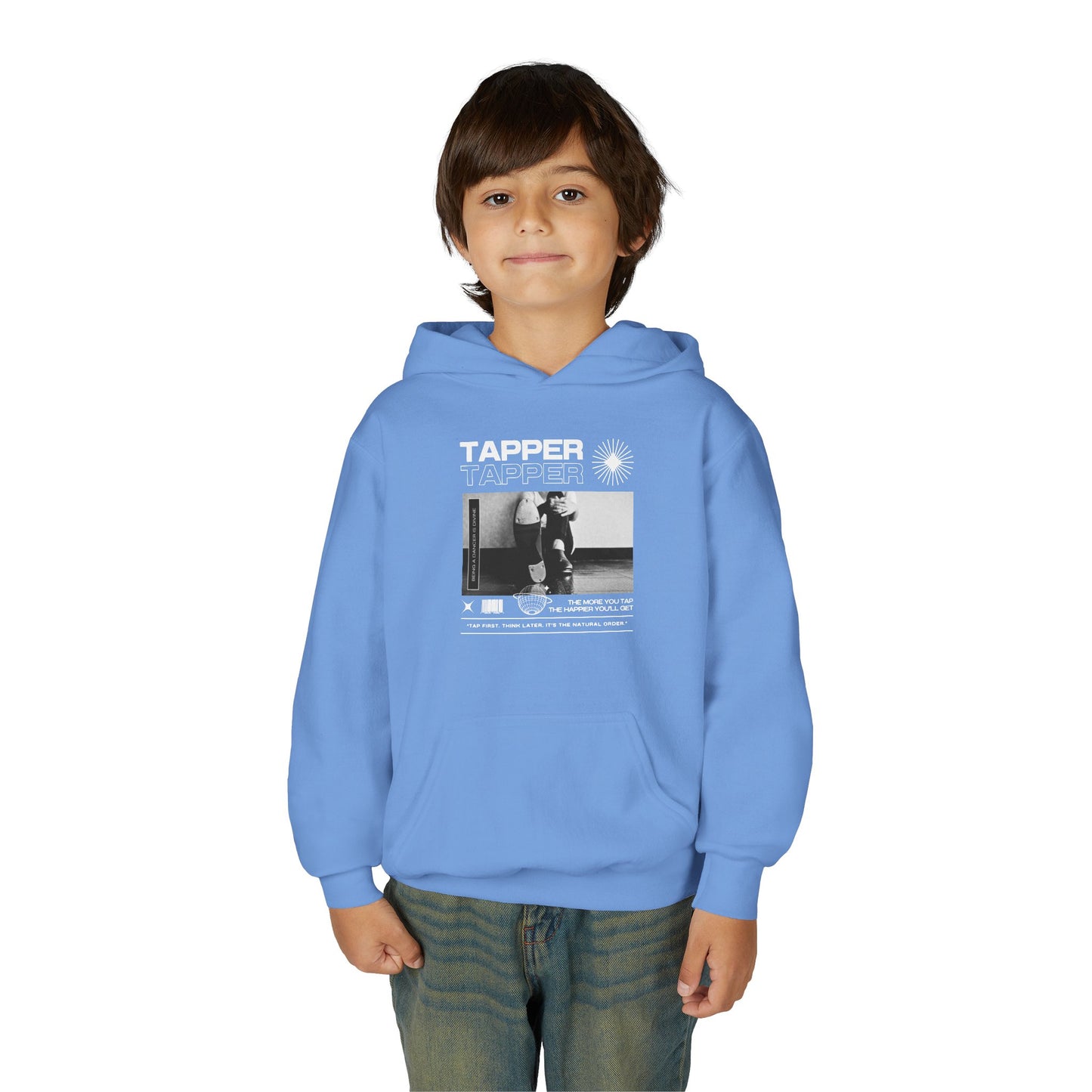 “Tapper” Tap Shoes Streetwear Graphic | Unisex Youth Hoodie – Tap Dance Hoodie for Kids & Young Performers