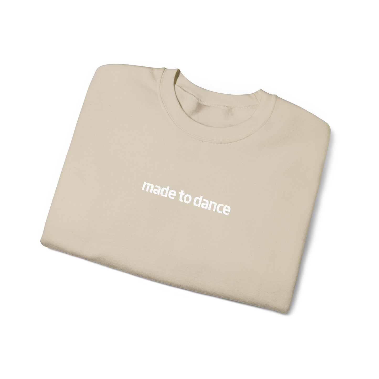 “Made to Dance" Unisex Heavy Blend™ Crewneck Sweatshirt – Embroidered Dance-Inspired Pullover for Adults & Kids