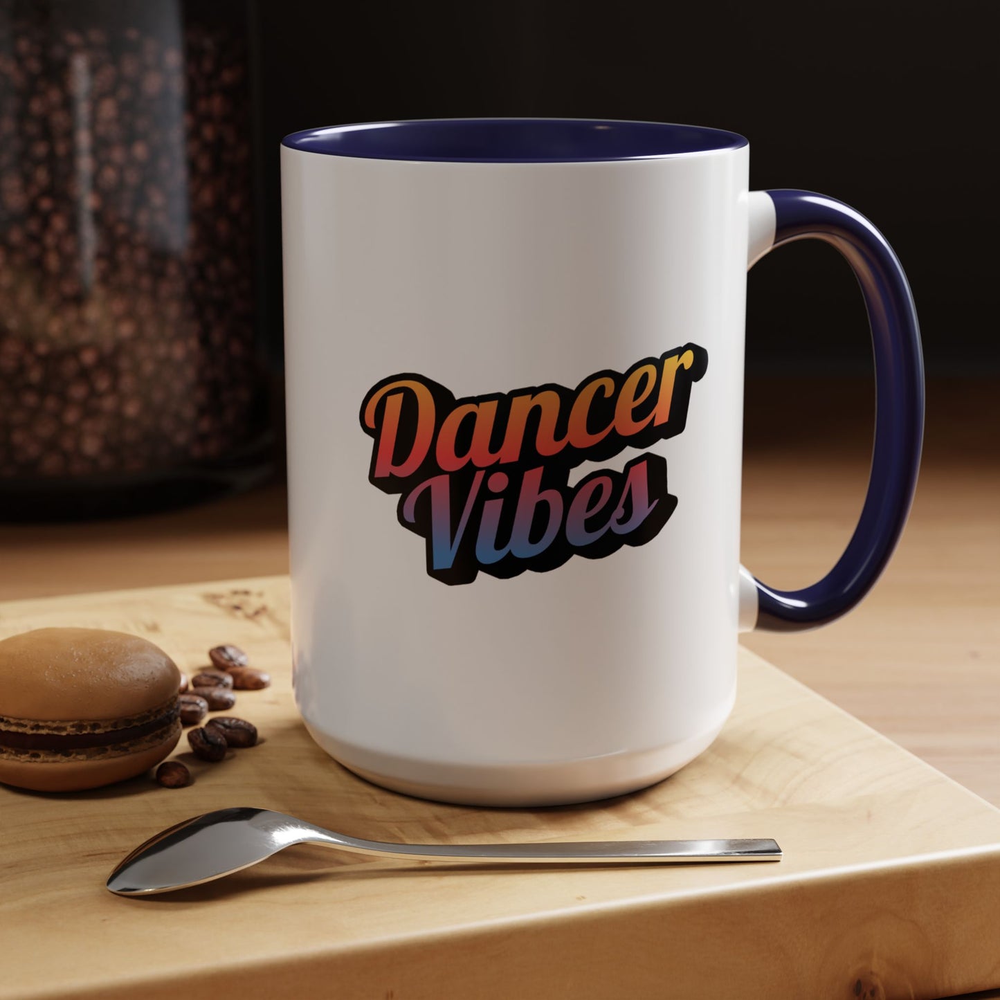 "Dancer Vibes" Accent Coffee Mug – Stylish Ceramic Mug for Dance Lovers and Performers