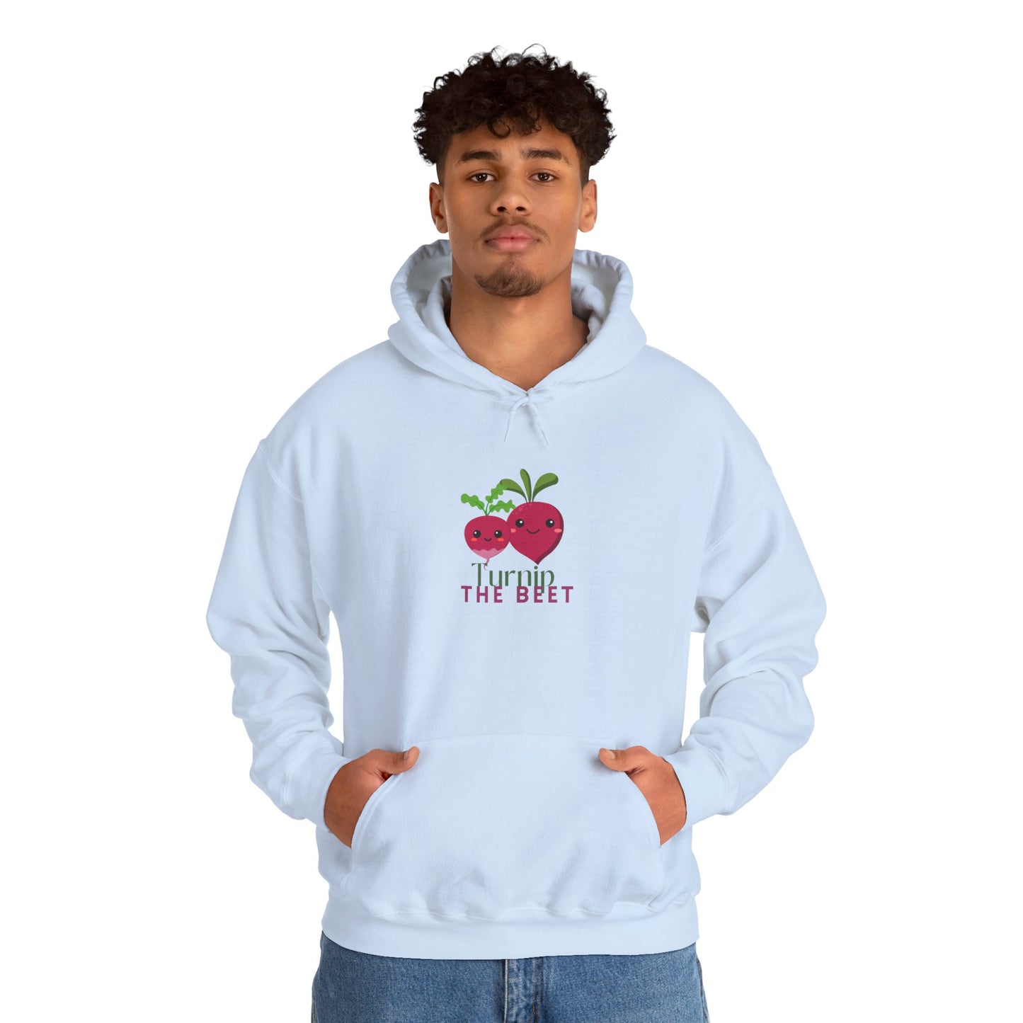 "Turnip the Beet" Unisex Hooded Sweatshirt – Funny Dance Pun Hoodie with Cute Veggie Graphic | Cozy Gift for Dancers & Foodie Fans