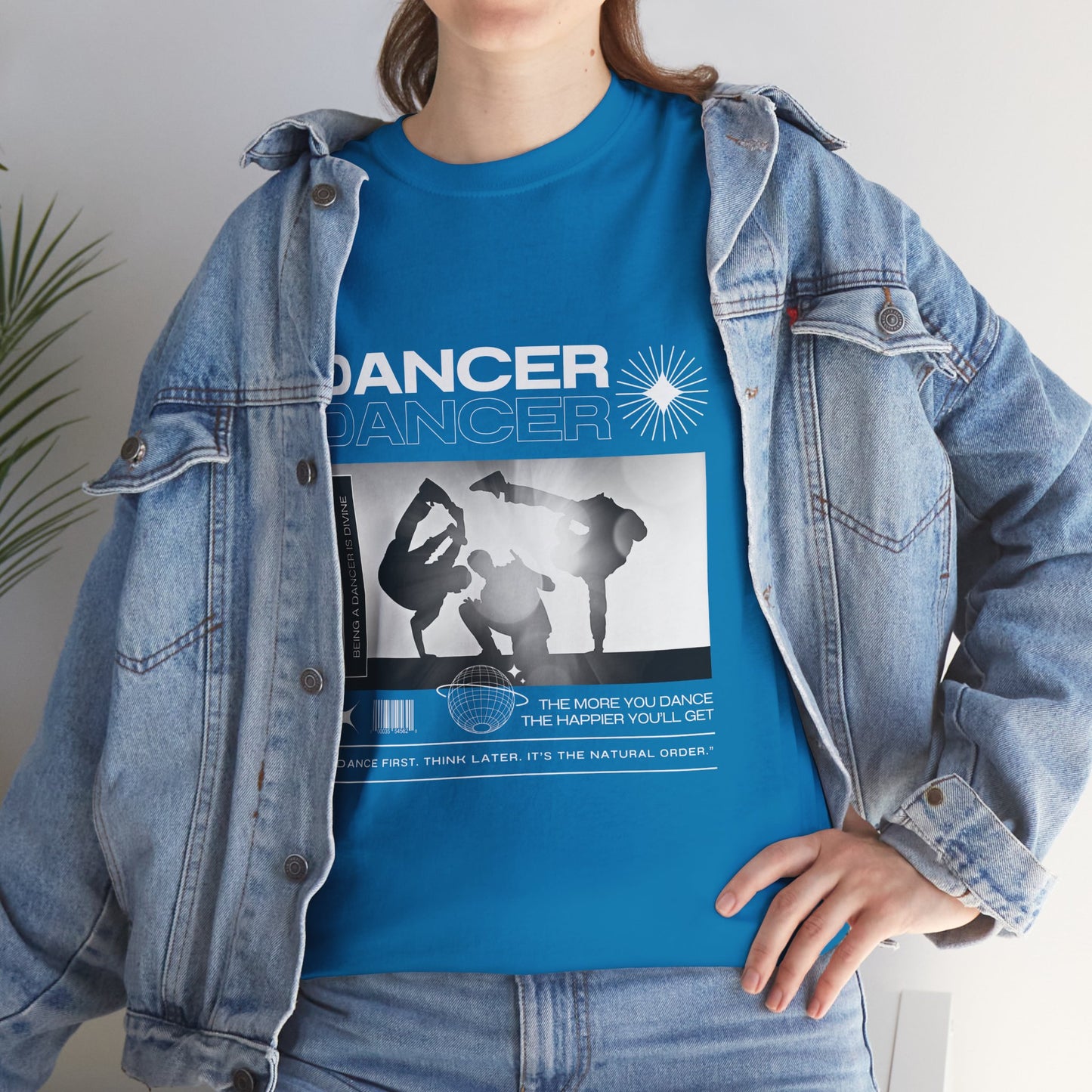 “Dancer” Graphic with Breakdancer Streetwear-Inspired Design | Hip-Hop Dance T-Shirt for Men & Women | Unisex Heavy Cotton Tee