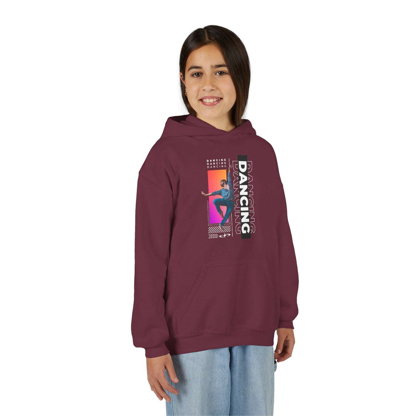 “Dancing” Male Dancer Streetwear Graphic | Unisex Youth Hoodie – Dance Hoodie for Kids & Young Performers