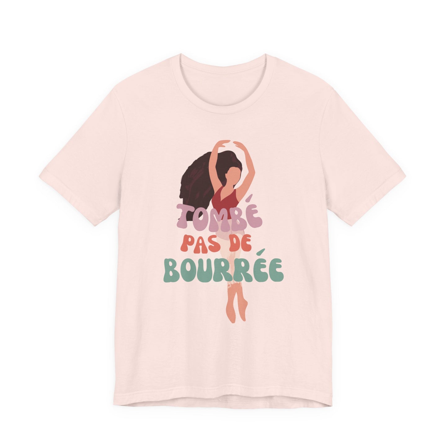 “Tombé Pas de Bourrée” T-Shirt – Ballet Dance Phrase Unisex Garment-Dyed Tee with Elegant Dancer Graphic