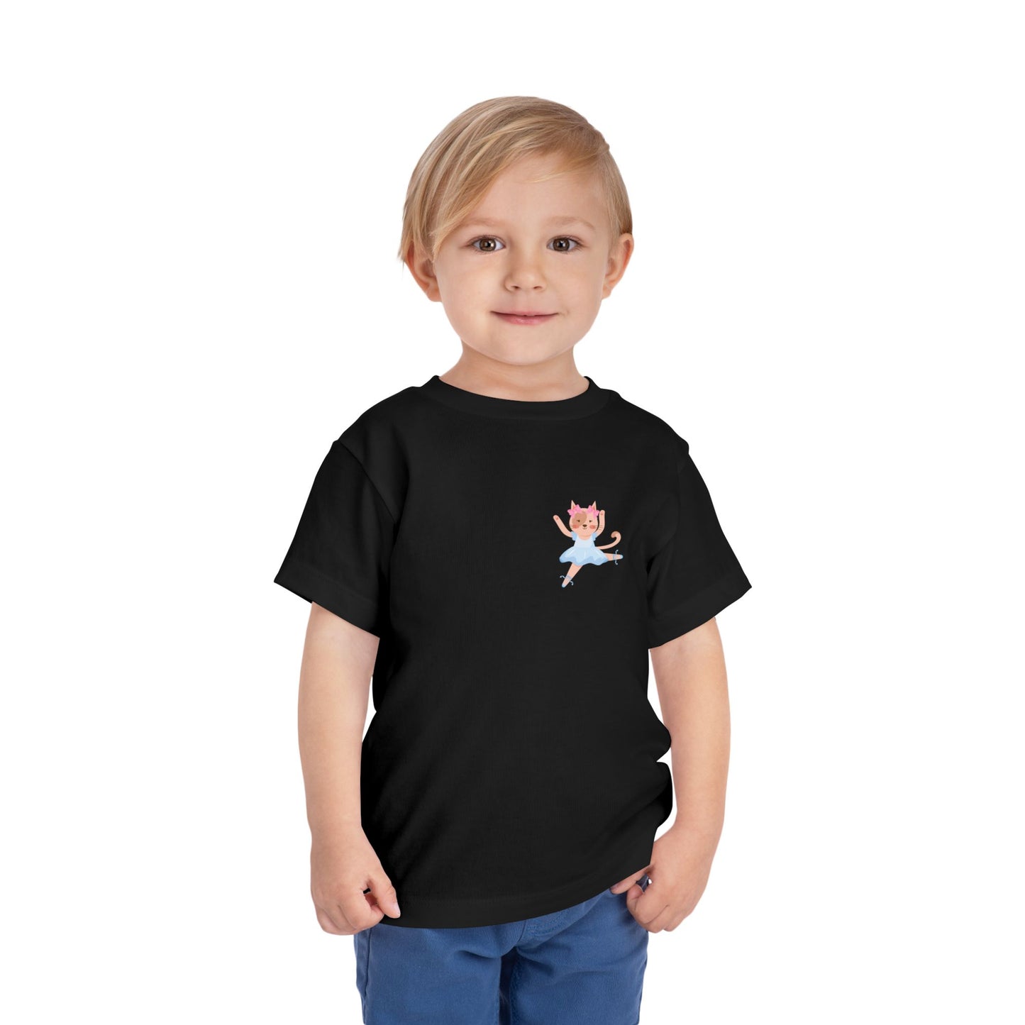 “Every Meow & Then I Dance” Adorable Dancing Cat Graphic | Cute Cat Dance T-Shirt for Toddlers & Little Ballet Lovers - Toddler Short Sleeve Tee