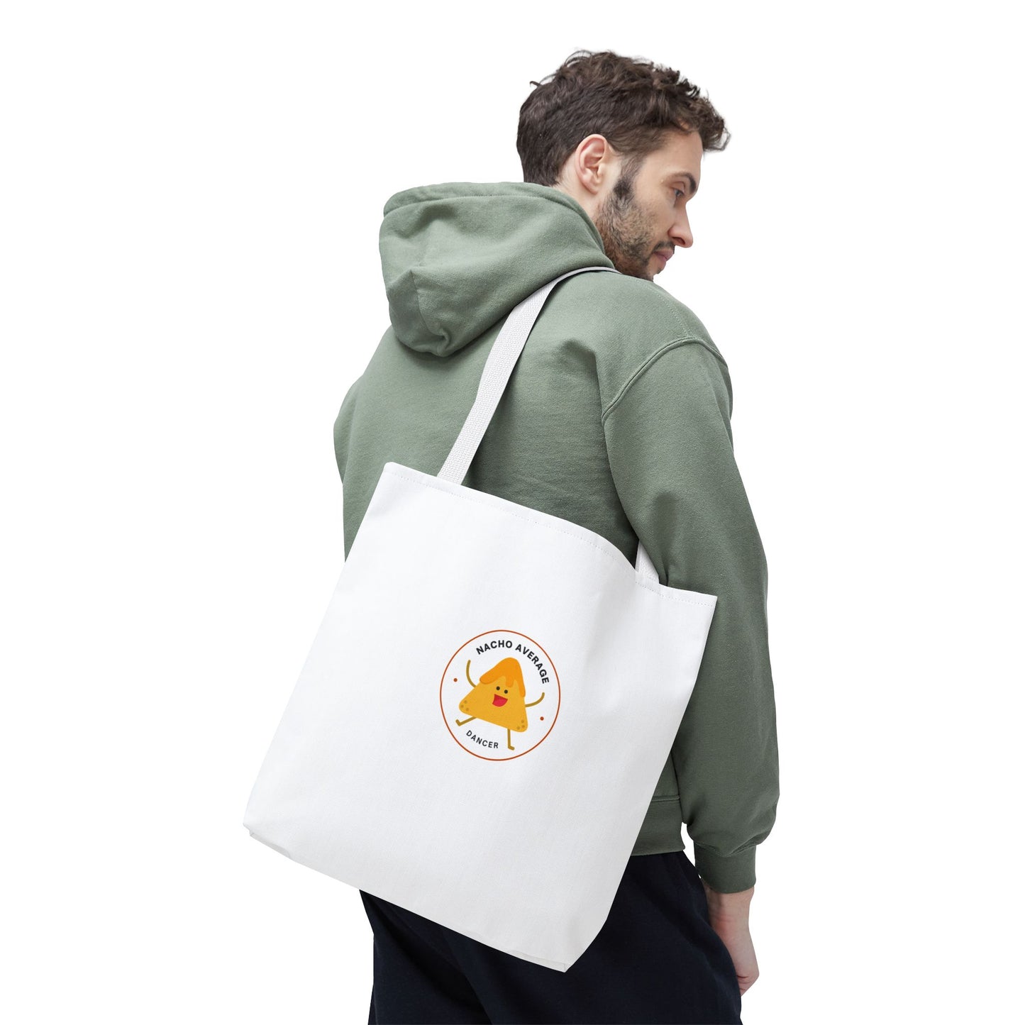 "Nacho Average Dancer" Canvas Tote Bag – Funny Kawaii Dance Tote with Nacho Graphic for Dancers & Dance Moms