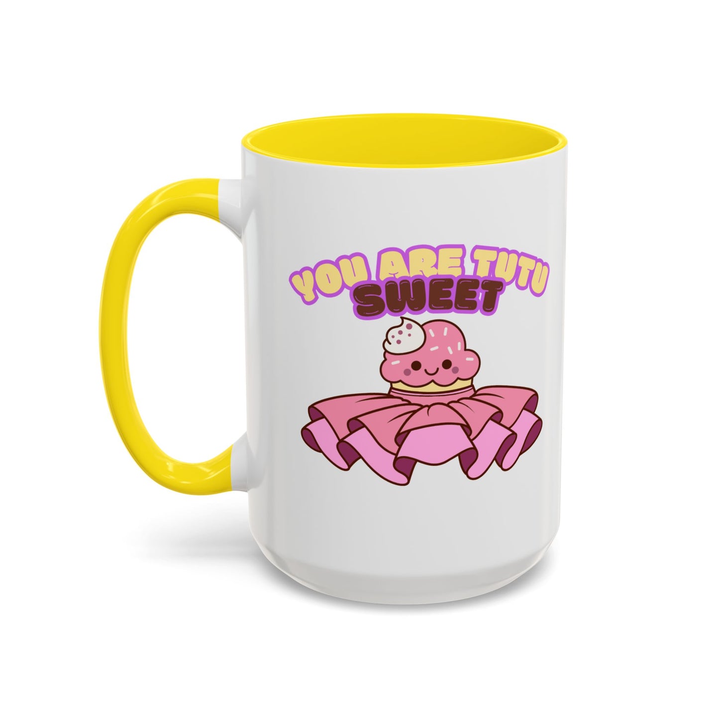 "You Are Tutu Sweet" Accent Coffee Mug – Cute Ballet Pun with Kawaii Ceramic Mug for Dancers and Dance Lovers