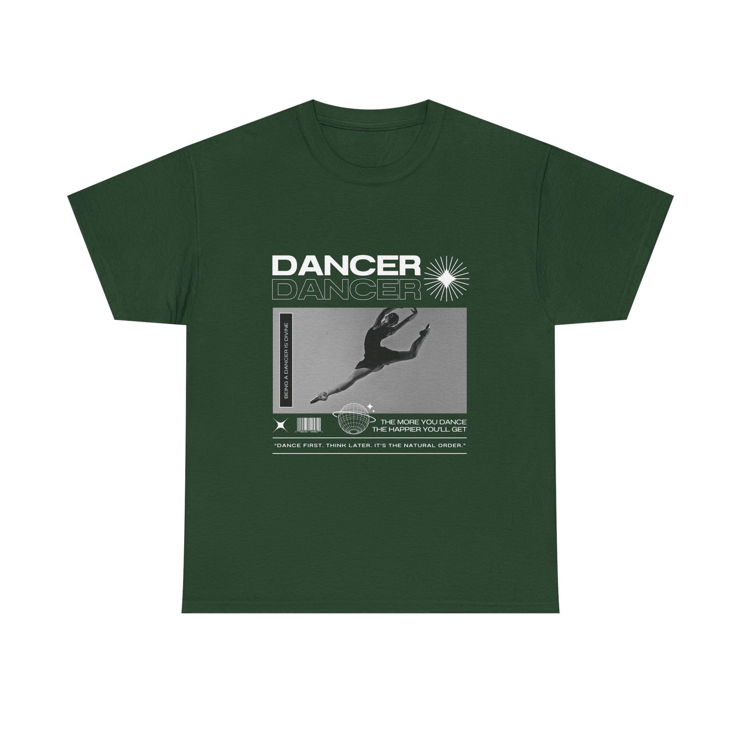 “Dancer” Mottos Streetwear Tee – Unisex Heavy Cotton Dance T-Shirt with Bold Graphic