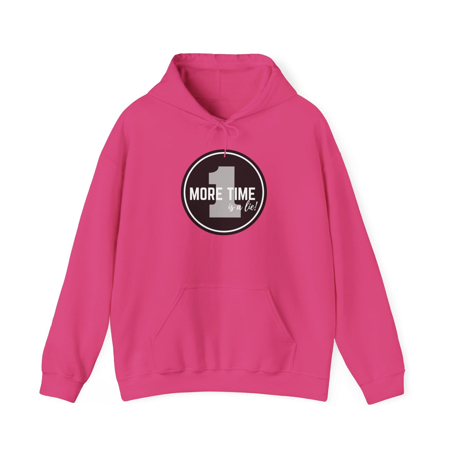 "One More Time is a Lie" Dance-Themed Unisex Hooded Sweatshirt – Bold Emblem Graphic Hoodie for Dancers