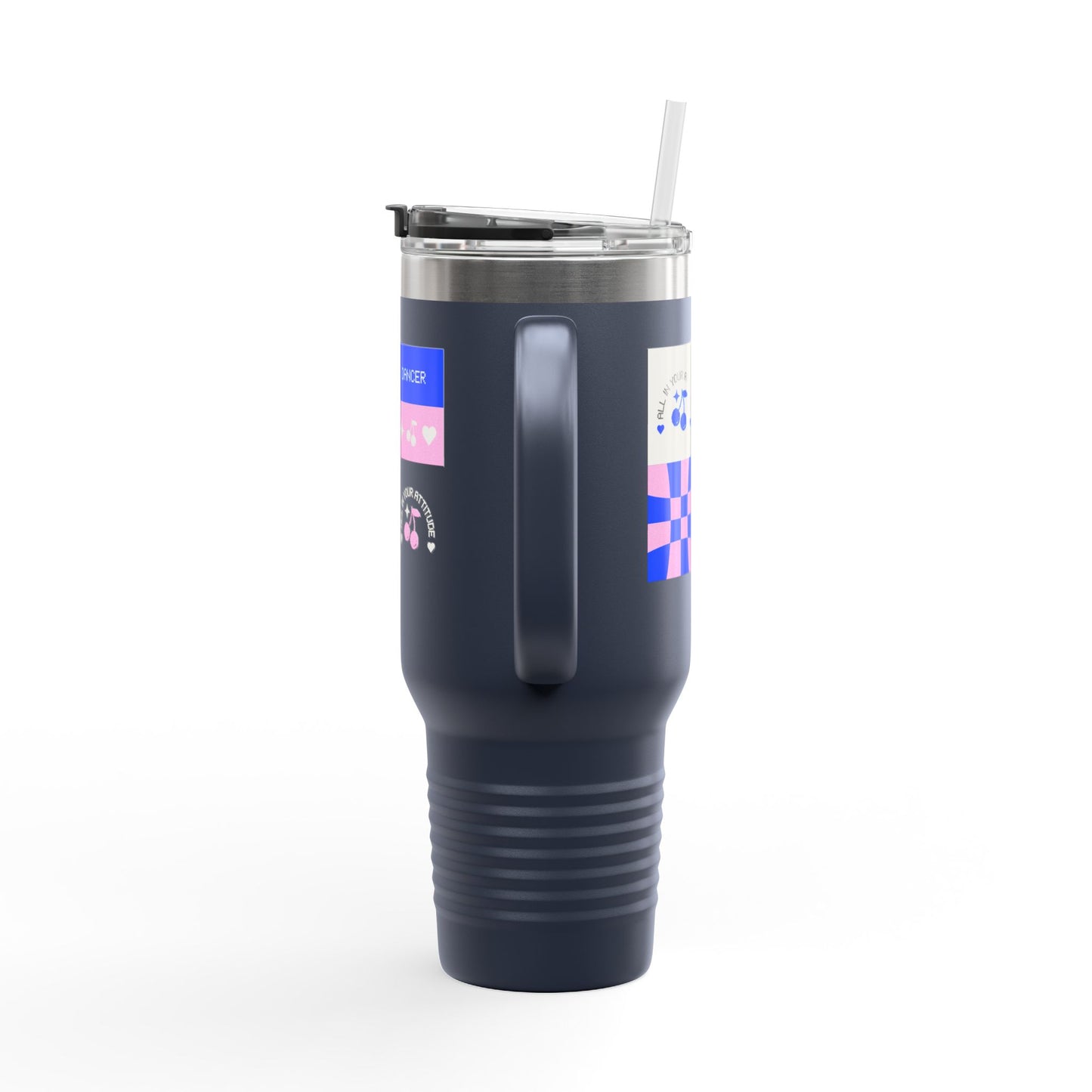 "All in Your Attitude" – 40oz Insulated Stainless Steel Travel Mug with Bold Motivational Graphic | Dance-Inspired Hydration Tumbler