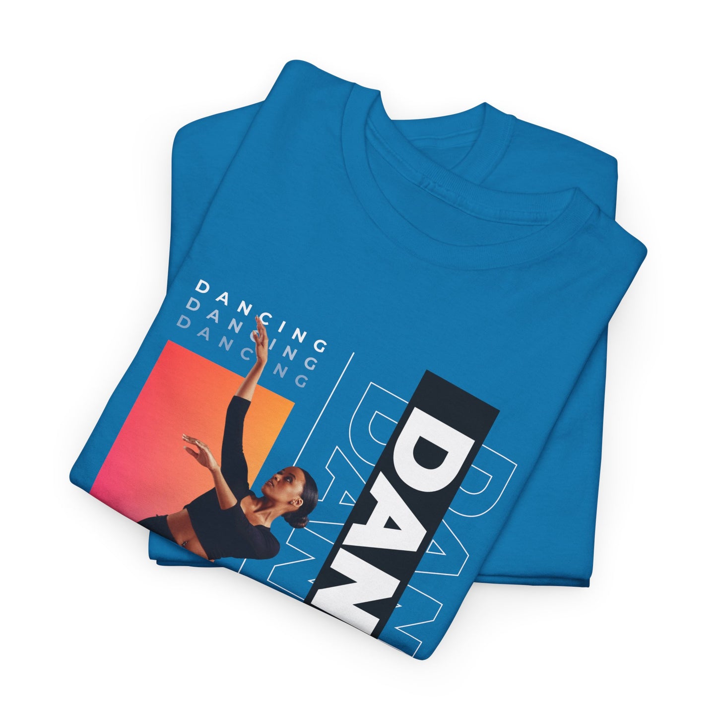 “Dancing” Streetwear-Inspired Female Dancer Unisex Heavy Cotton Tee – Urban Dance Graphic T-Shirt for Performers and Dance Lovers