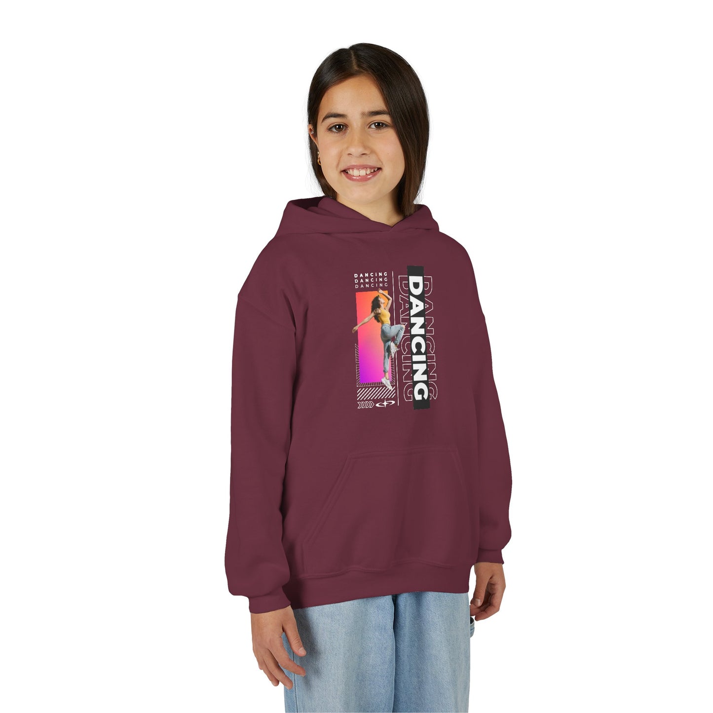 “Dancing” Female Dancer Streetwear Graphic | Unisex Youth Hoodie – Dance Hoodie for Kids & Young Performers