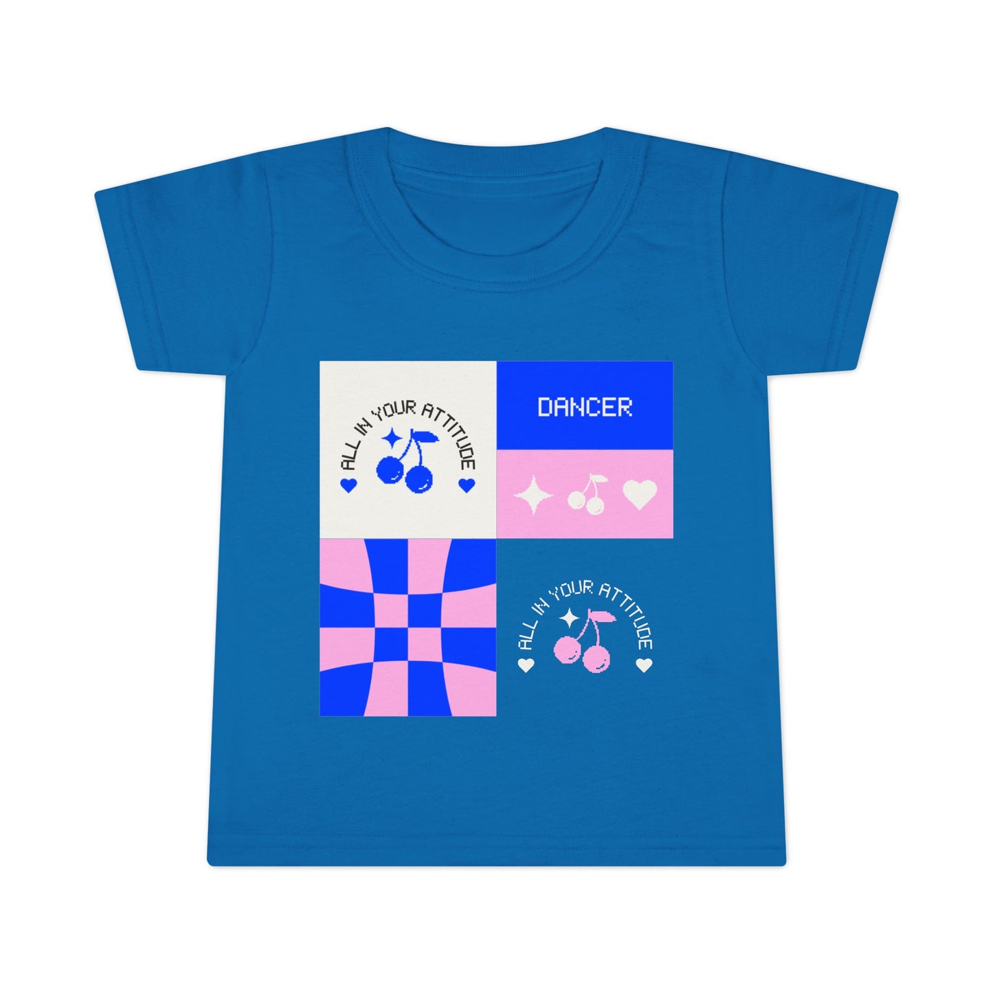 "Dancer – All in Your Attitude" Toddler Dance T-Shirt – Retro Graphic Short Sleeve Tee for Kids