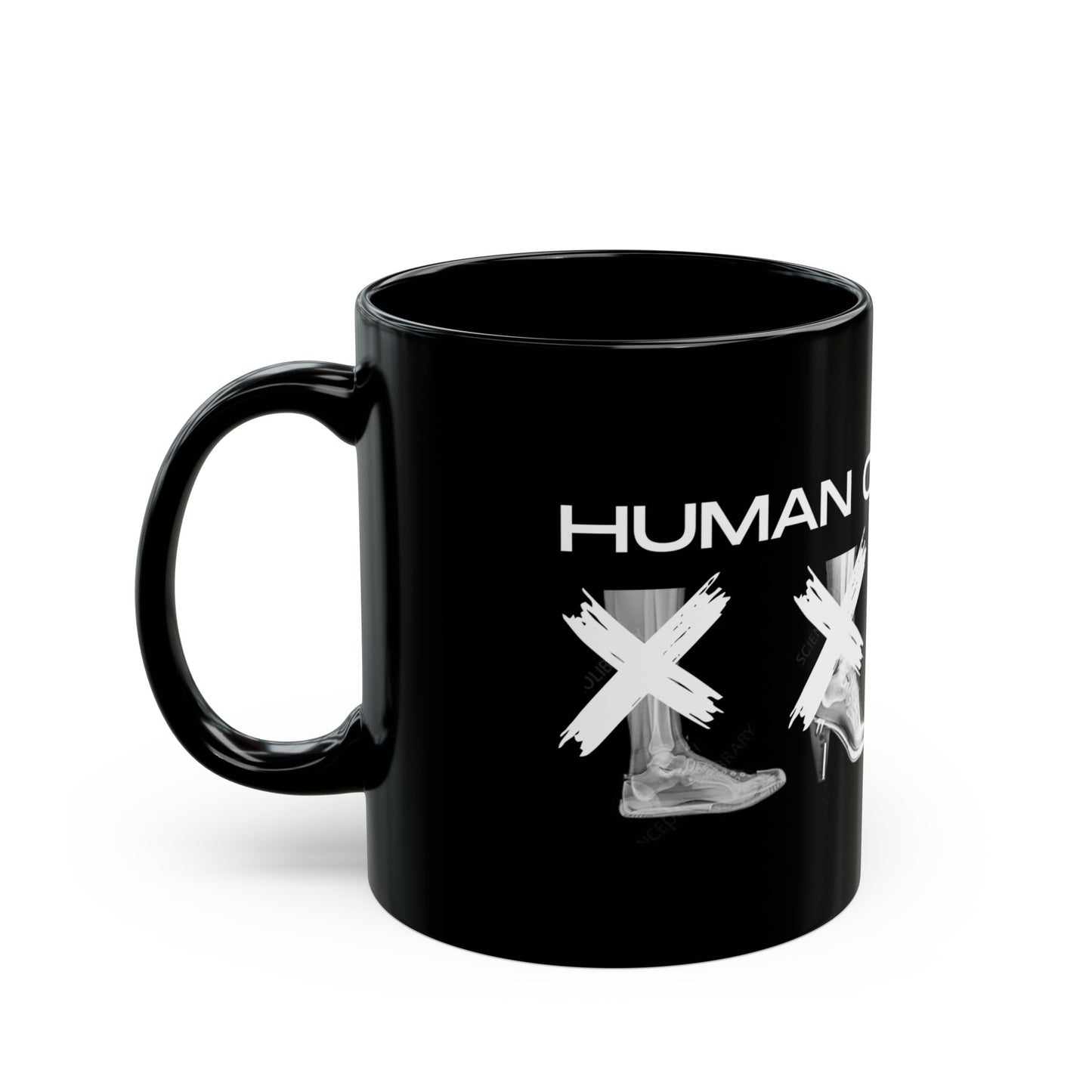 "Human or Dancer" Accent Coffee Mug – Dance-Themed Mug with Cute X-Ray Foot Design for Dancers, Ballet Teachers, and Dance Lovers
