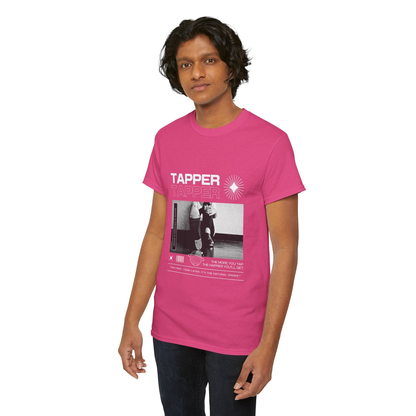 “Tapper” Tap Dance Unisex Heavy Cotton Tee – Streetwear-Inspired Tap Shoes Graphic T-Shirt for Dancers
