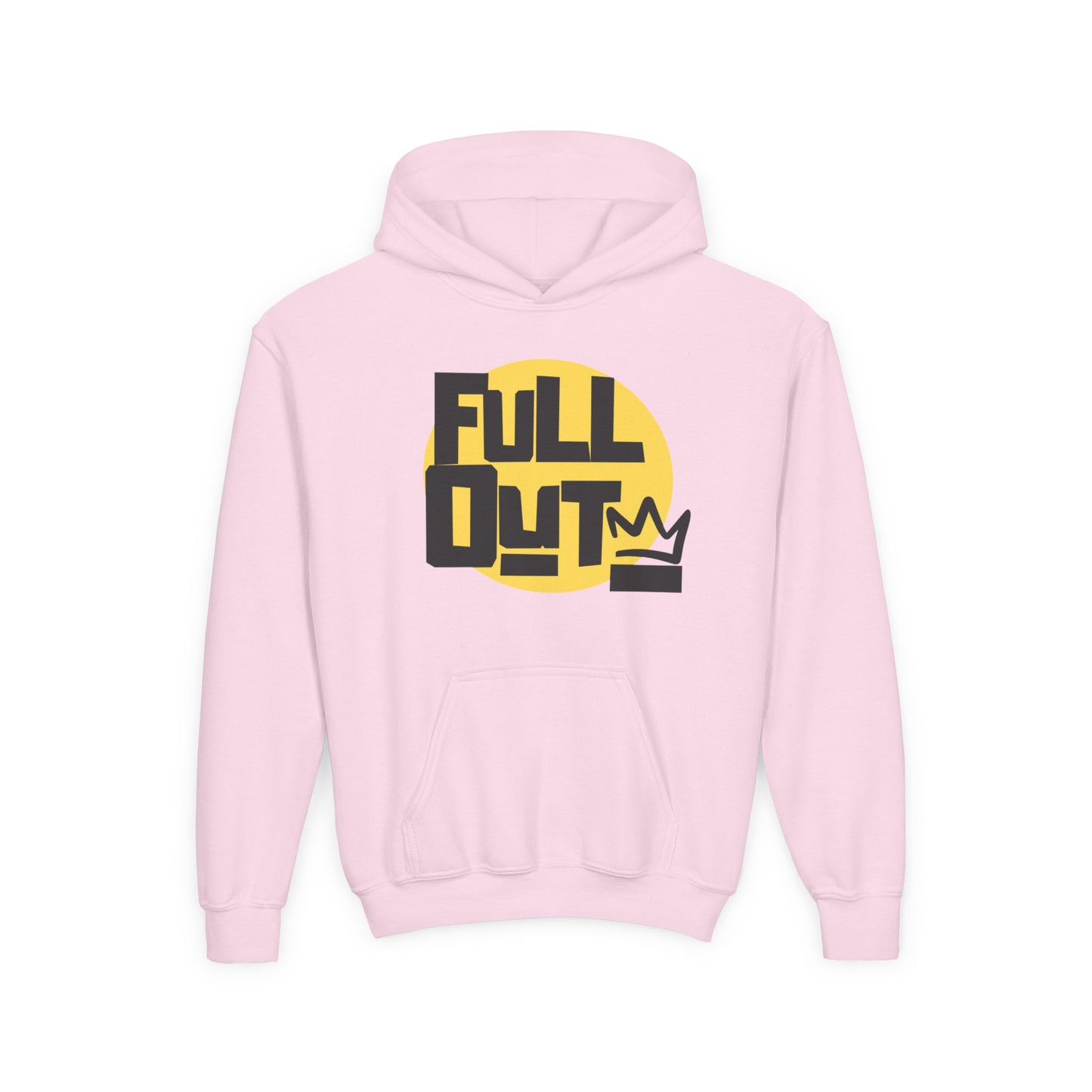 "Full Out" Youth Hooded Sweatshirt – Bold Streetwear-Inspired Dance Graphic Hoodie for Kids and Teens