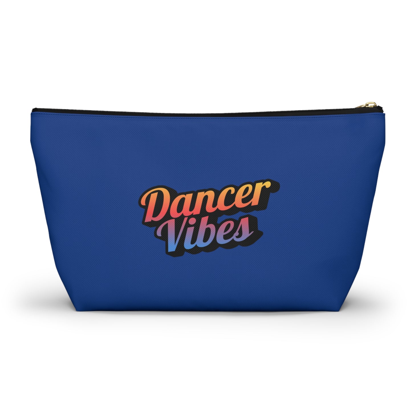 "Dancer Vibes" Makeup Bag – Colorful Text-Based Dance Graphic – Fun Dance-Themed Zipper Pouch for Cosmetics, Accessories & Travel Essentials