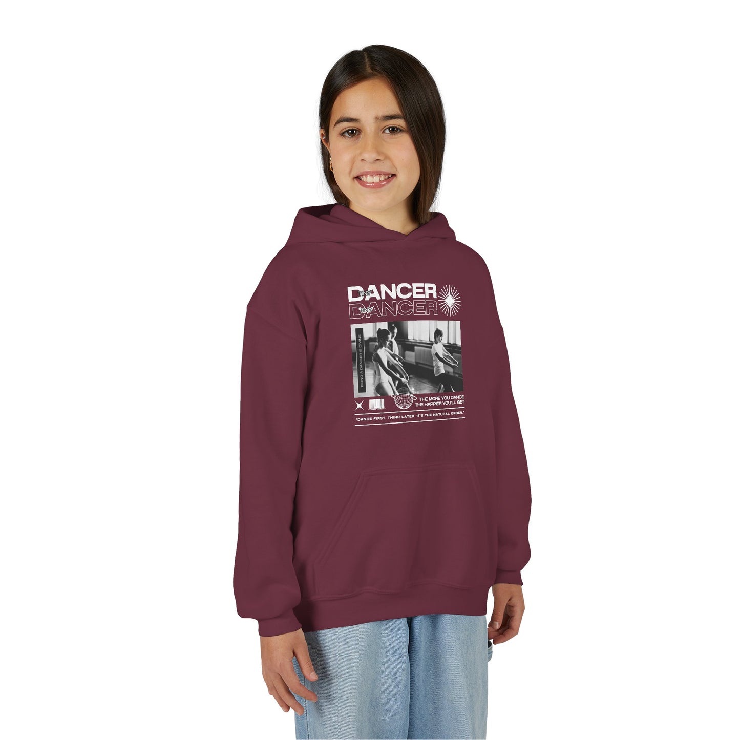 “Dancer” Young Ballet Class Graphic | Unisex Youth Hoodie – Streetwear-Inspired Ballet Dance Hoodie for Kids & Aspiring Dancers