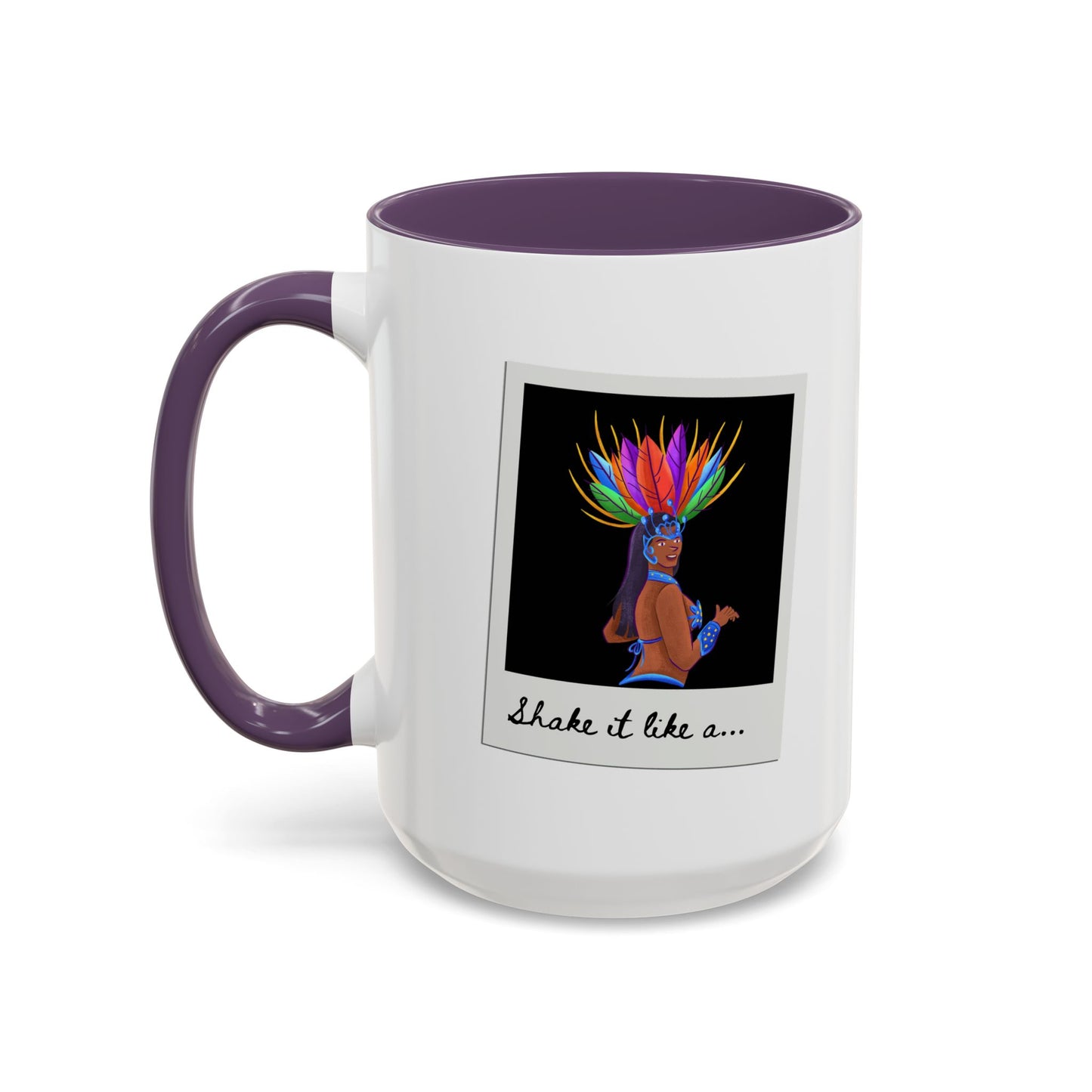 "Shake It Like a..." Accent Coffee Mug – Fun Dance Quote Ceramic Mug for Dancers and Music Lovers