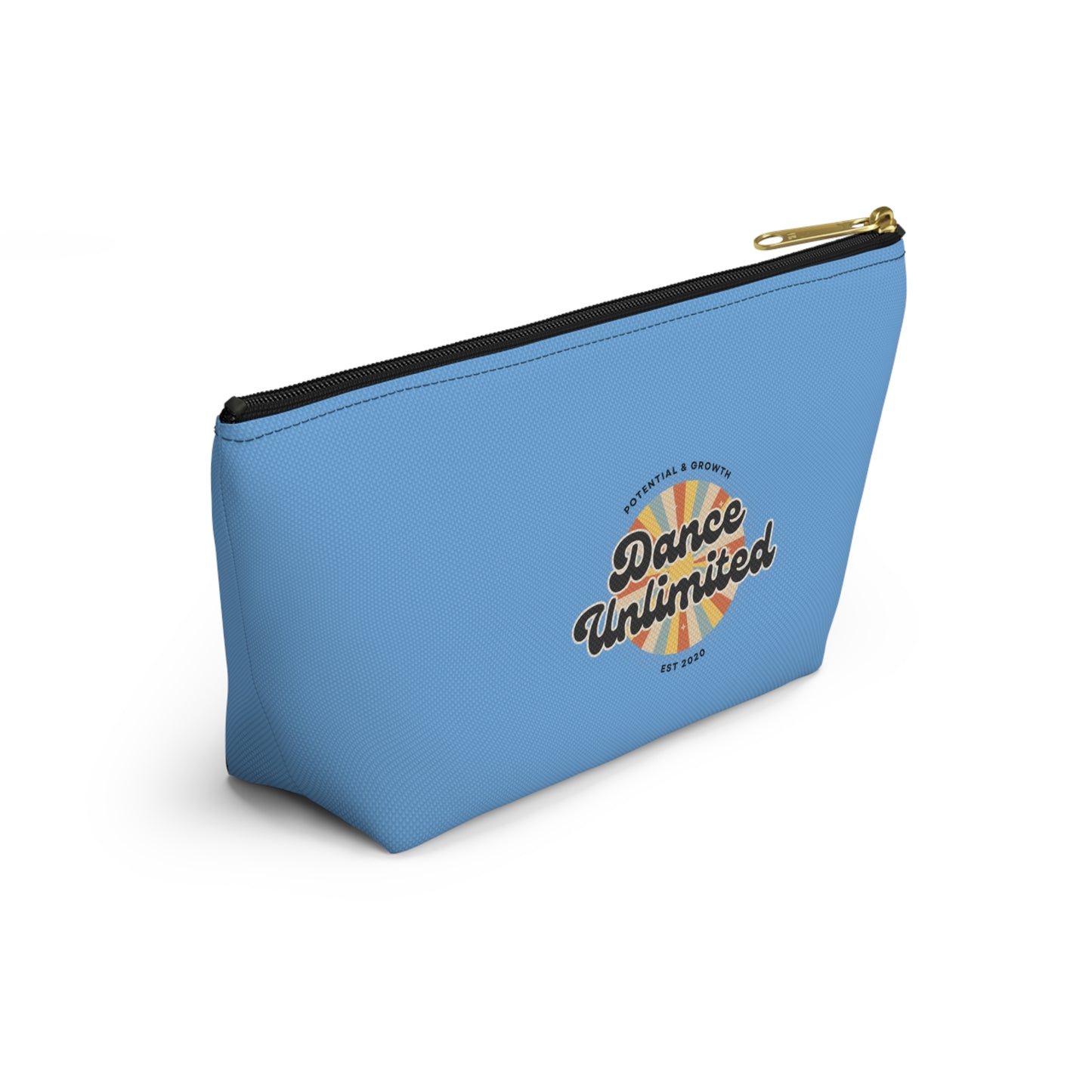 "Dance Unlimited - Potential & Growth" Makeup Bag – Retro Dance Graphic – Inspirational Dance-Themed Zipper Pouch for Cosmetics, Accessories & Gifts