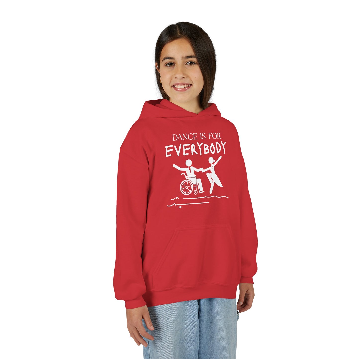 “Dance Is for Everybody” Unisex Youth Hoodie – Inclusive Dance Hoodie for Kids & Teens, Personalized with Name or Studio