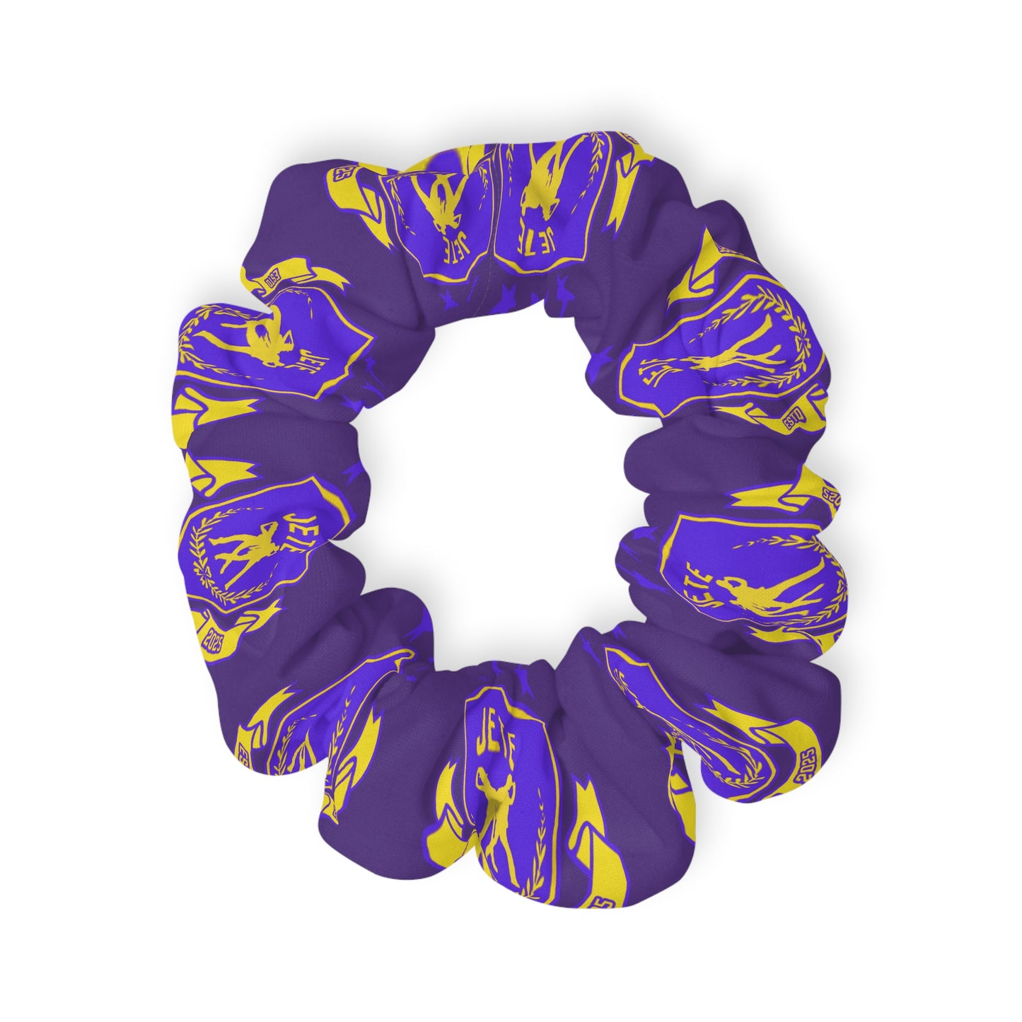 “Jeté Dance Gear” Scrunchie – Collegiate-Inspired Dance Team Hair Accessory for Dancers