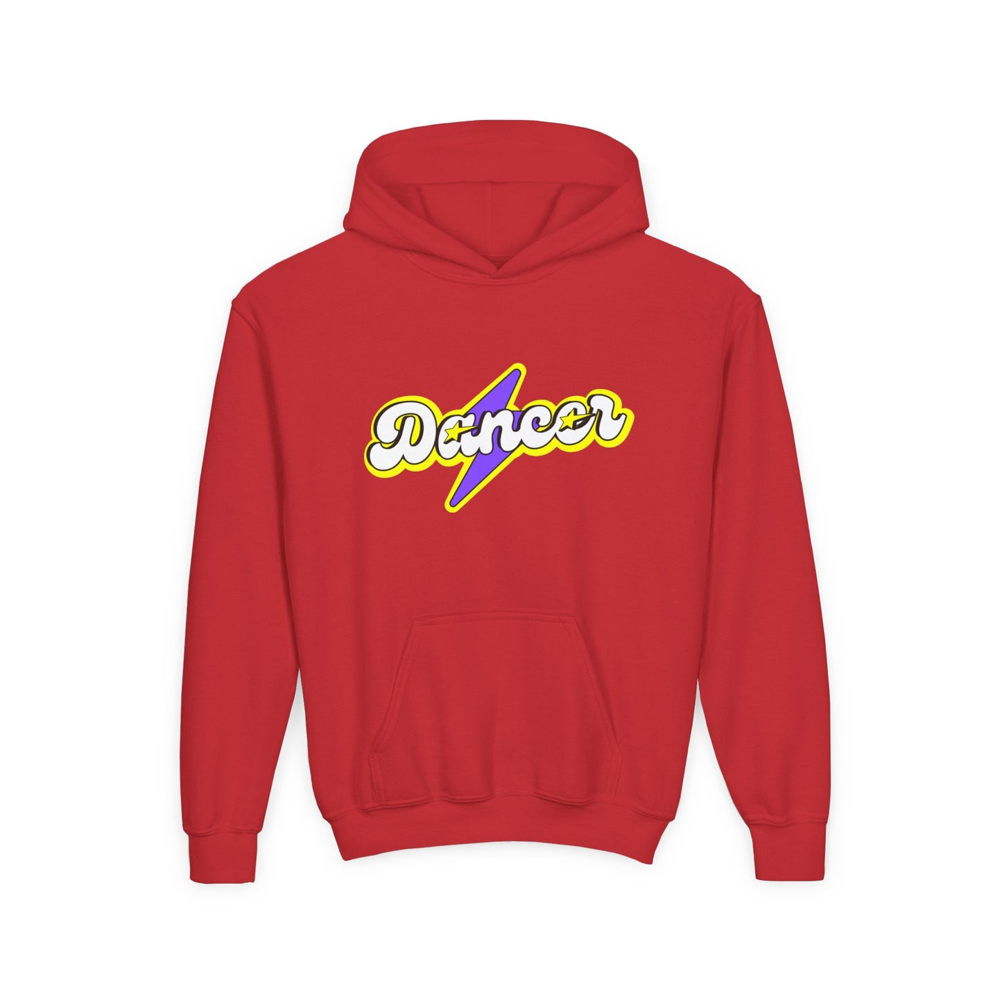 "Dancer" Youth Hooded Sweatshirt – Superhero-Inspired Dance Graphic Fleece Hoodie for Kids and Teens