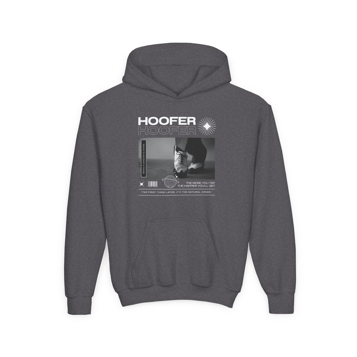 “Hoofer” Tap Shoes Streetwear Graphic | Unisex Youth Hoodie – Tap Dance Hoodie for Kids & Young Dancers