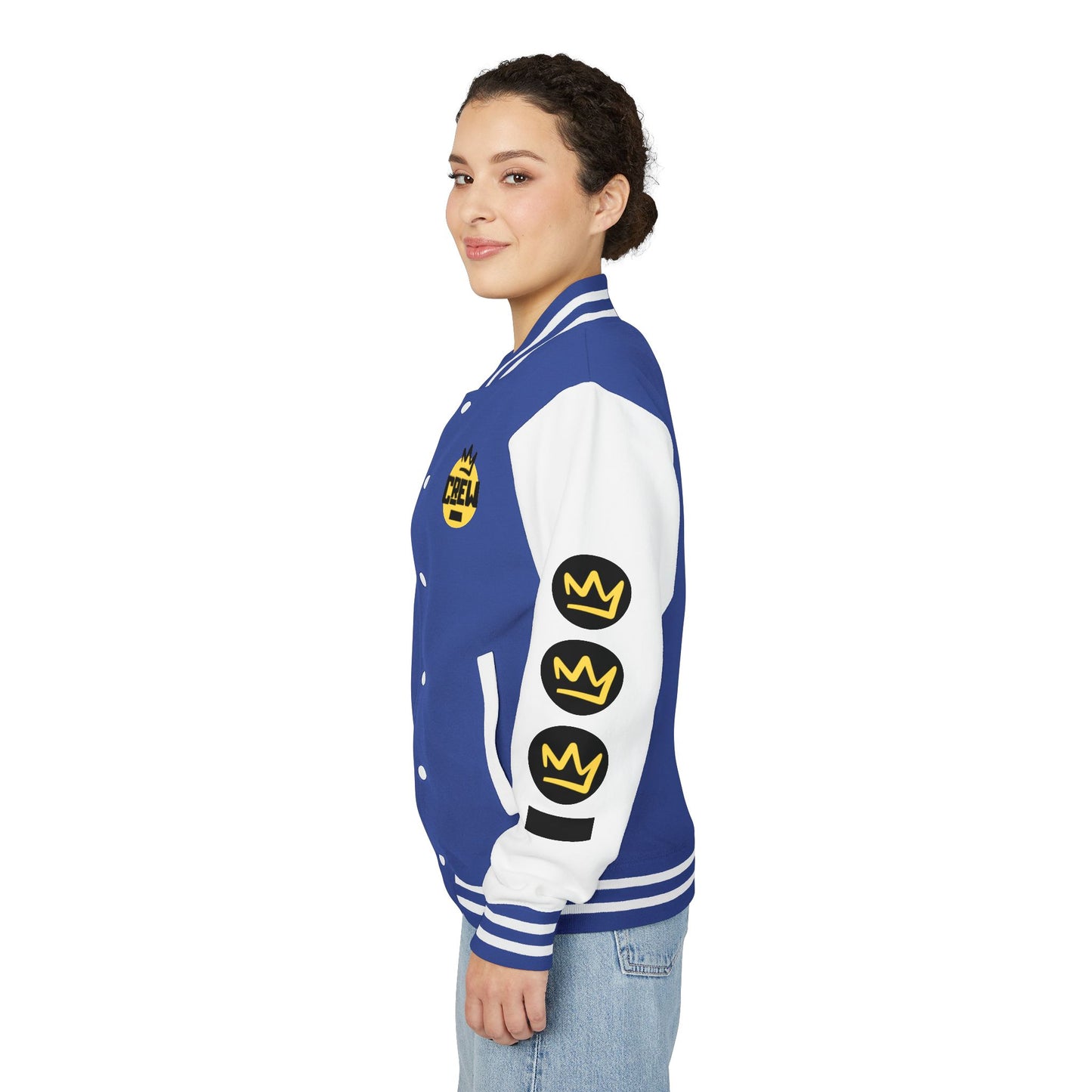 Full Out Premium Collection Letterman Jacket β Unisex Heavyweight Varsity Jacket with "Full Out" Back Graphic and "Crew" Front Design