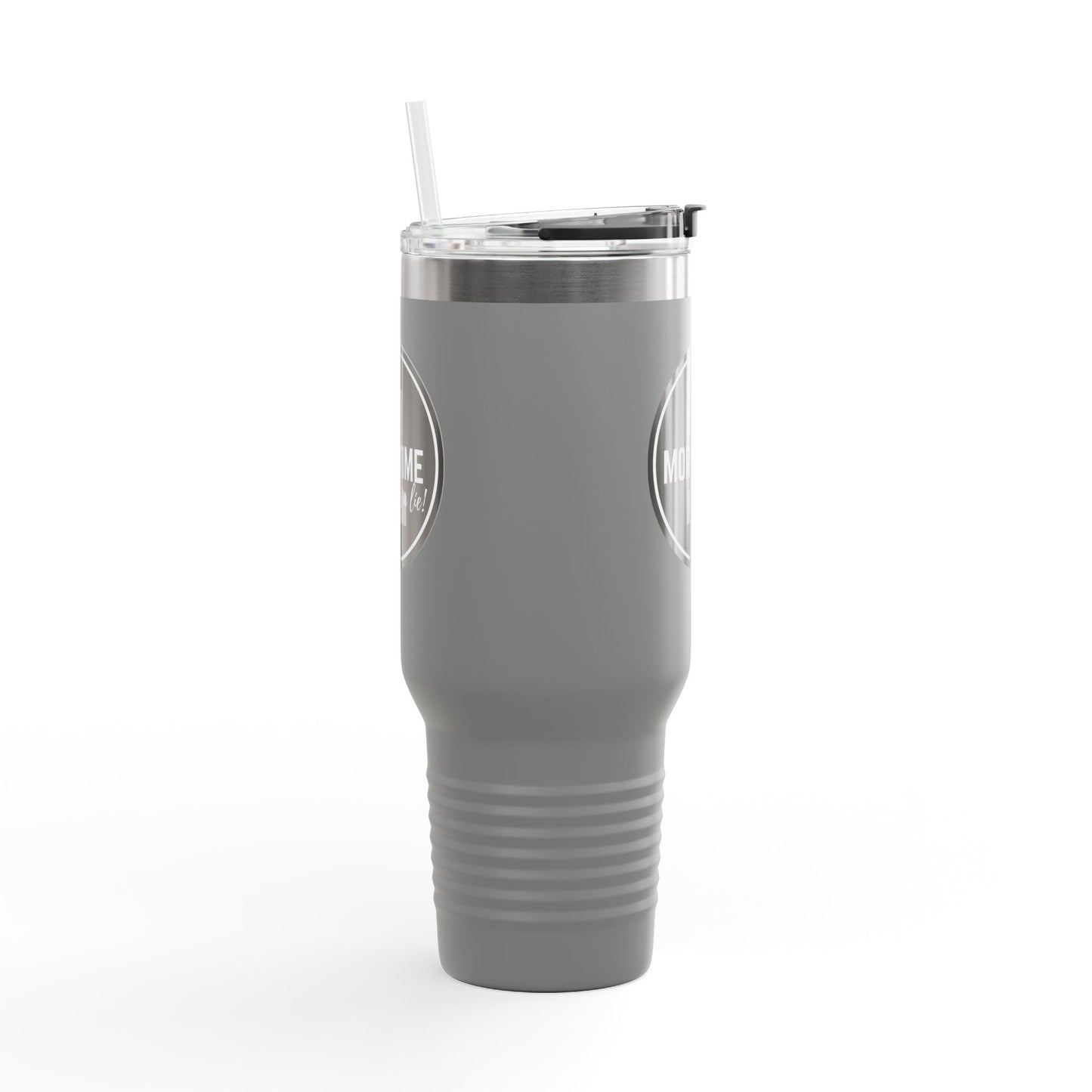 "One More Time Is a Lie" Dance Emblem 40oz Insulated Stainless Steel Travel Mug – Bold Graphic Tumbler for Dancers