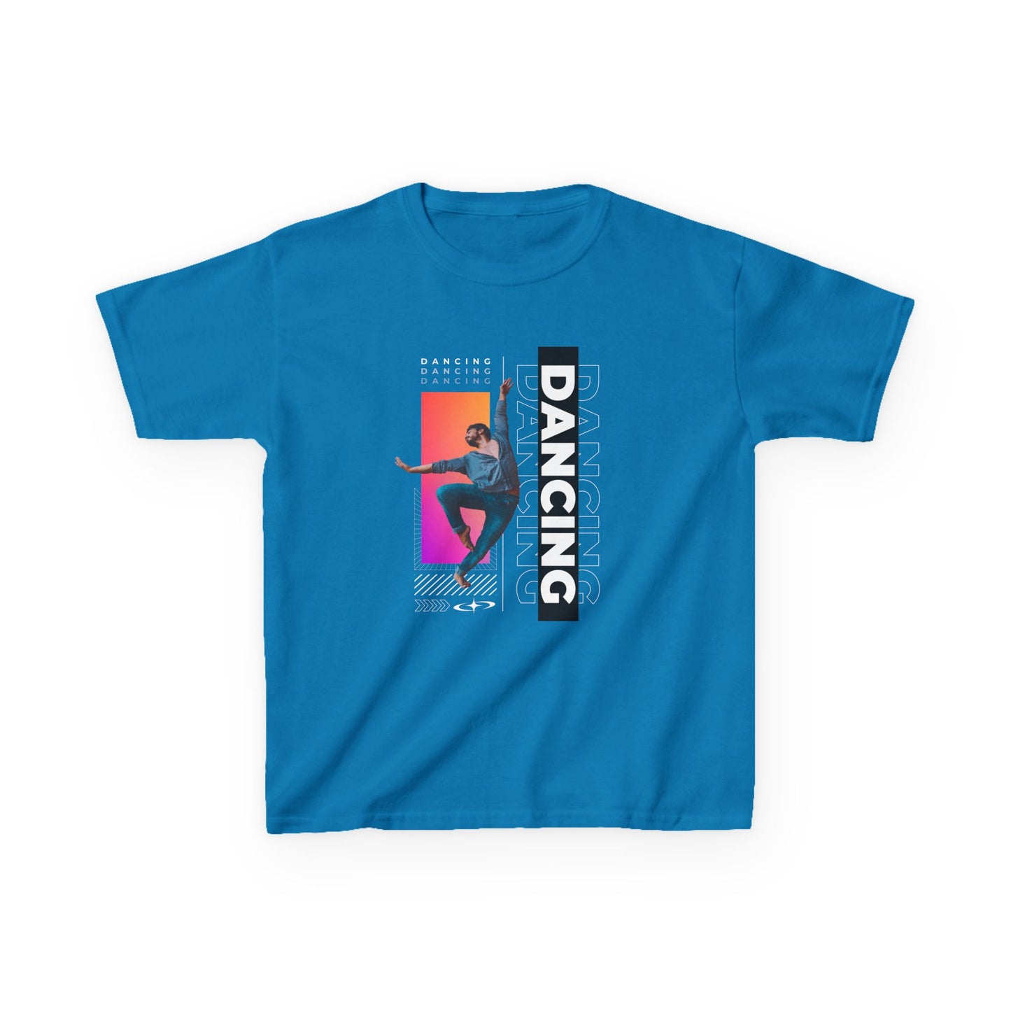 “Dancing” Youth Short Sleeve T-Shirt – Streetwear-Inspired Male Dancer Graphic – Trendy Kids Dance Apparel Tee