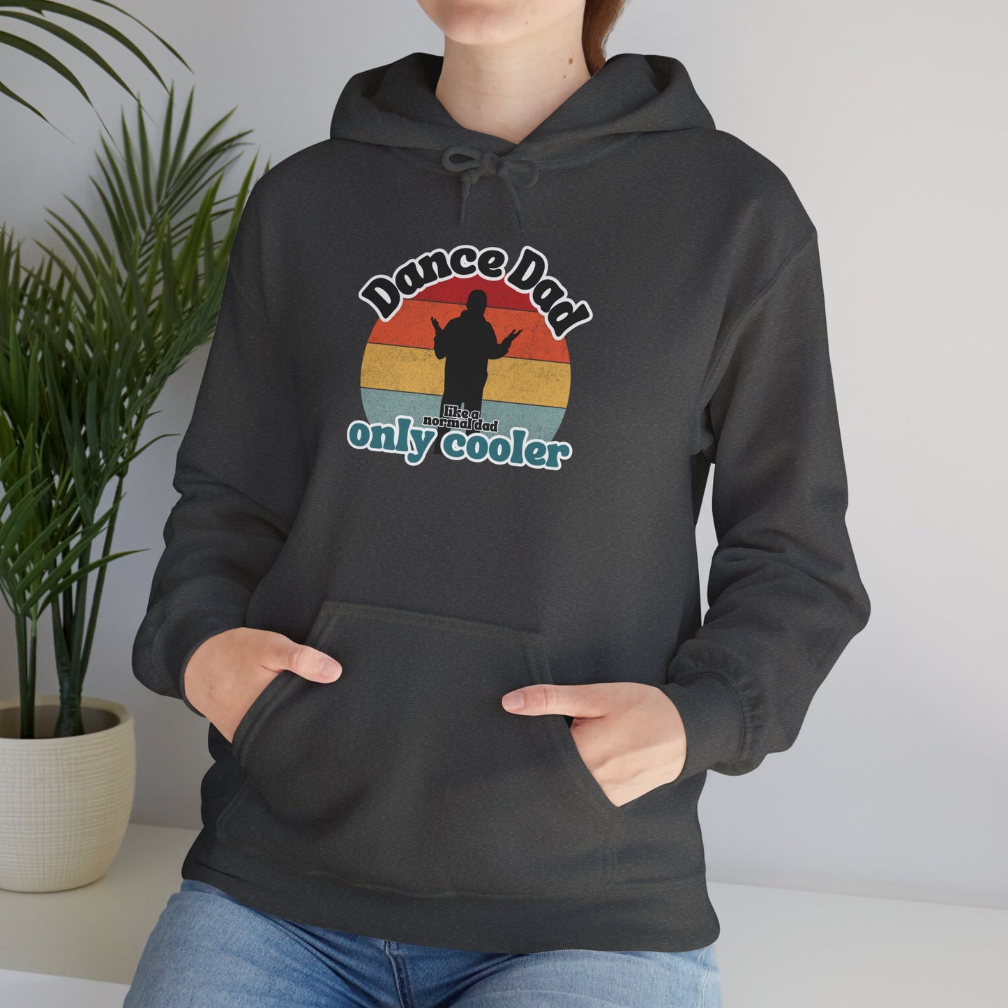 Dance Dad Retro Hoodie – Funny Unisex Heavy Blend™ Hooded Sweatshirt for Cool Dance Dads