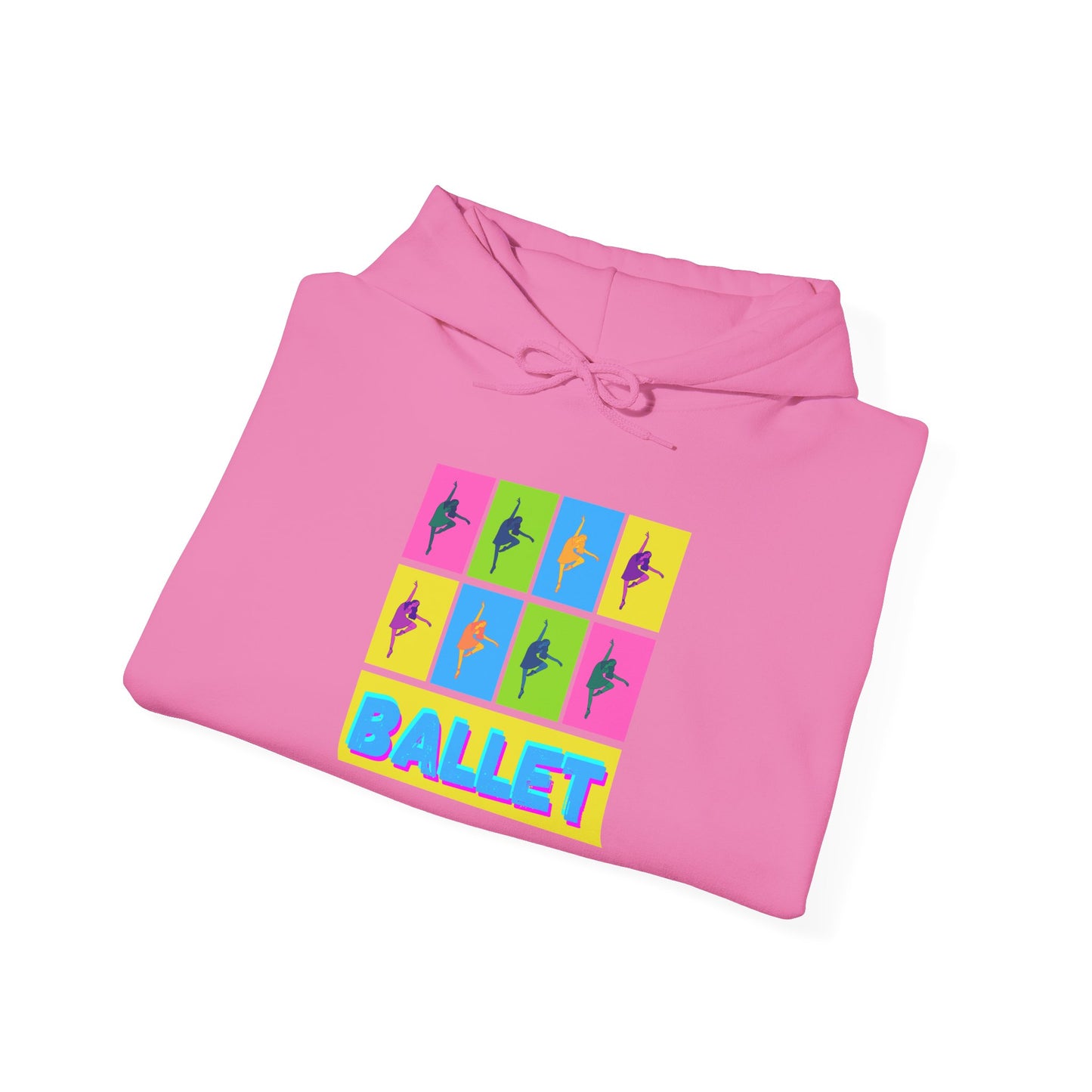 “Ballet” Pop Art Inspired Design with Ballet Dancer Graphics | Streetwear Ballet Hoodie for Dance Lovers - Unisex Heavy Blend™ Hooded Sweatshirt