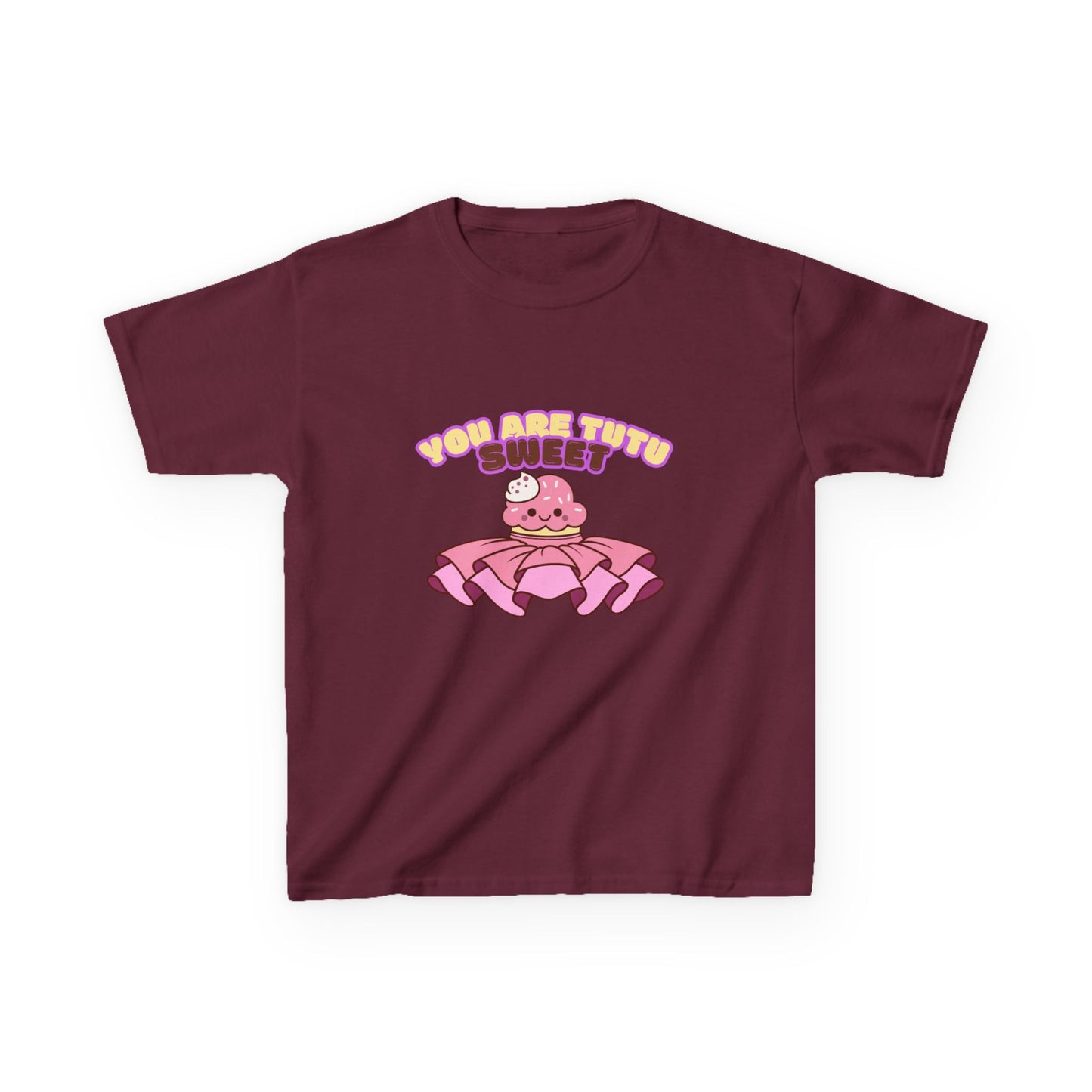 "You Are Tutu Sweet" Youth Short Sleeve Tee – Kawaii Cupcake in Tutu Graphic Dance Shirt for Kids and Ballet Lovers