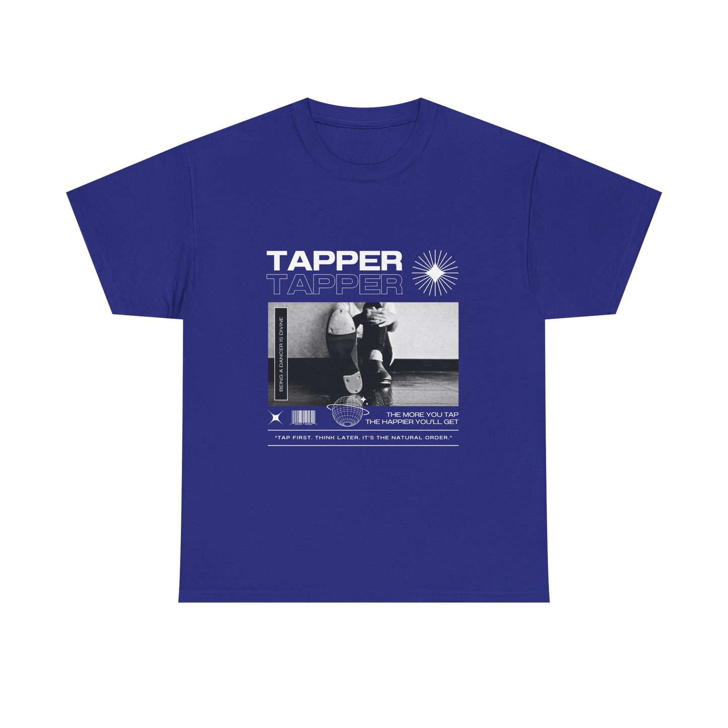 “Tapper” Tap Dance Unisex Heavy Cotton Tee – Streetwear-Inspired Tap Shoes Graphic T-Shirt for Dancers