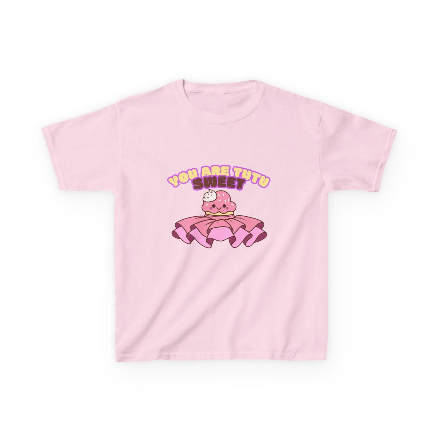 "You Are Tutu Sweet" Youth Short Sleeve Tee – Kawaii Cupcake in Tutu Graphic Dance Shirt for Kids and Ballet Lovers