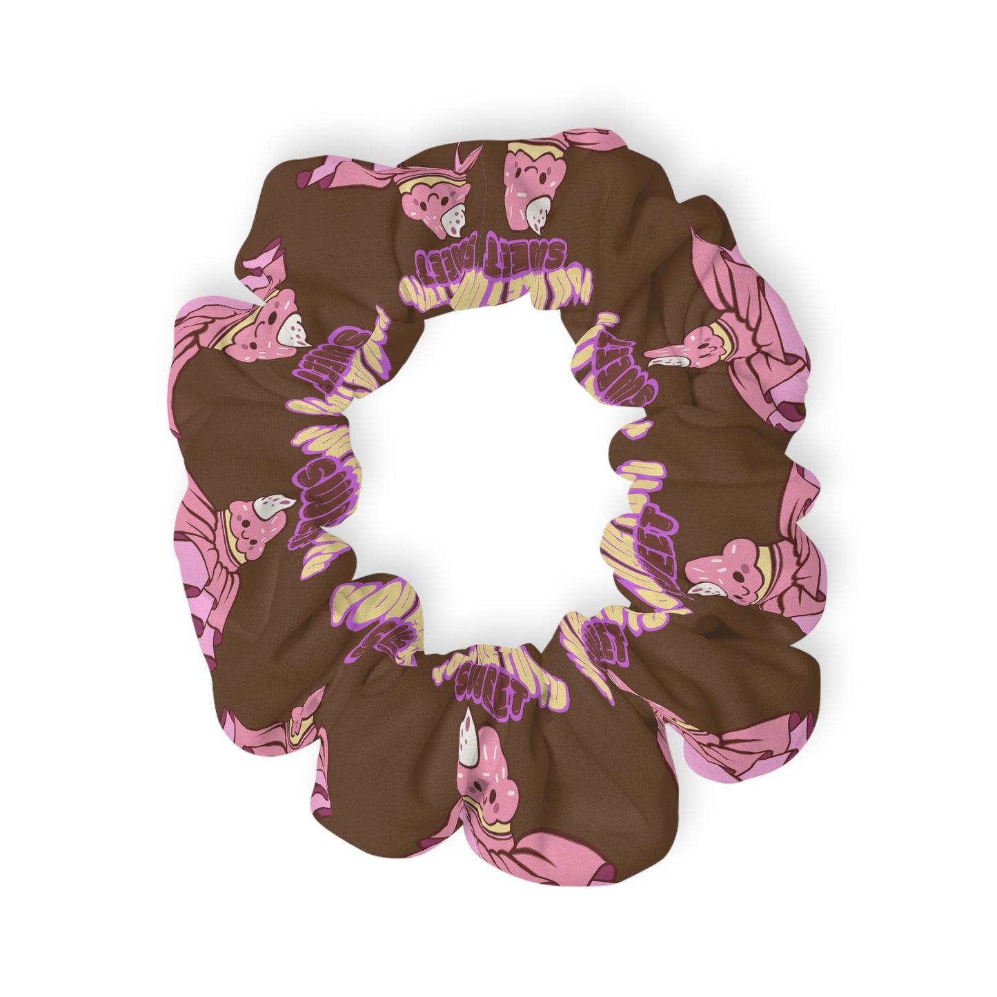 “You Are Tutu Sweet” Scrunchie – Kawaii Cupcake Dance Hair Accessory with Cute Tutu Graphic