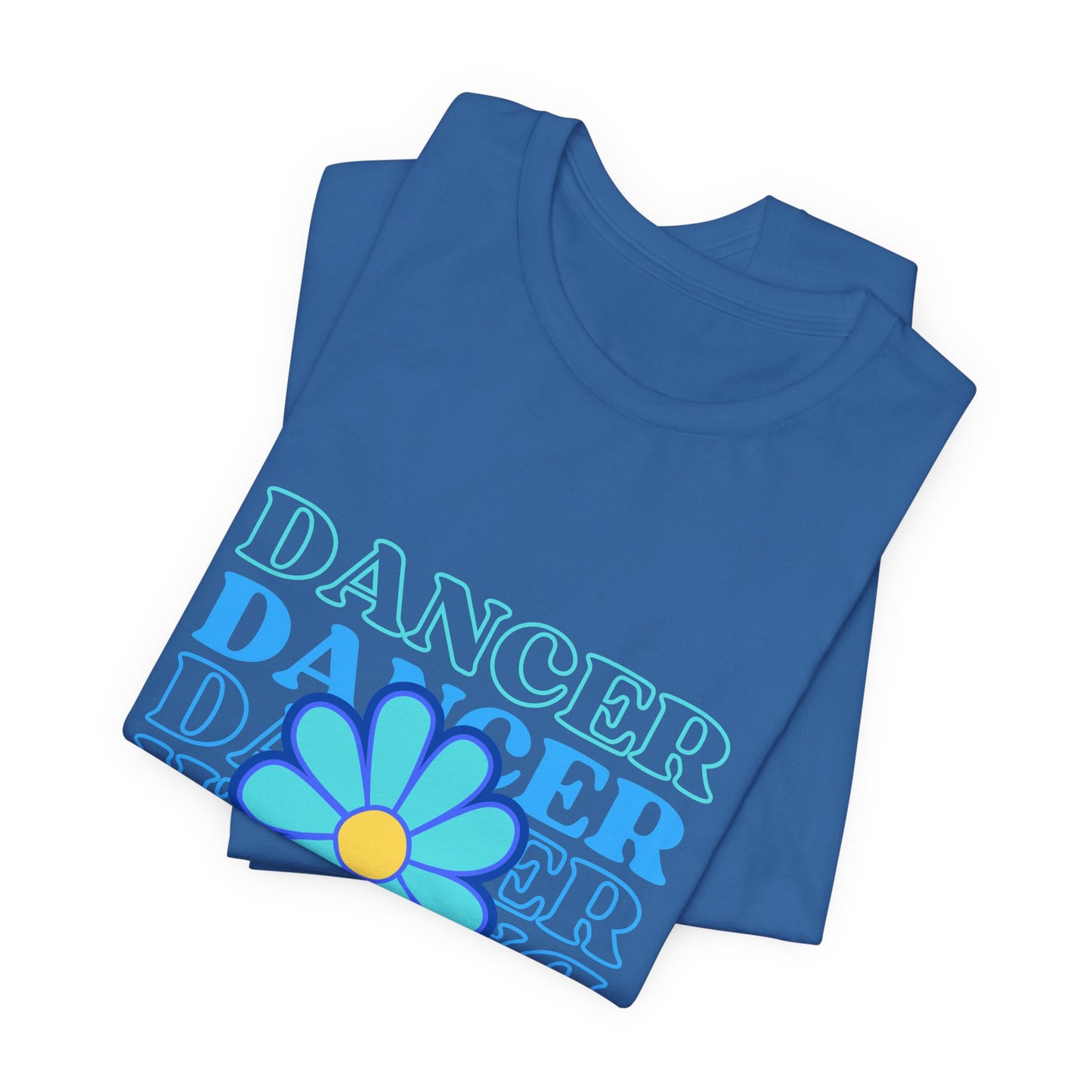 "Dancer" Unisex Jersey Short Sleeve T-Shirt – Floral Text Graphic Dance Tee – Soft Lightweight Ballet & Studio Style Shirt