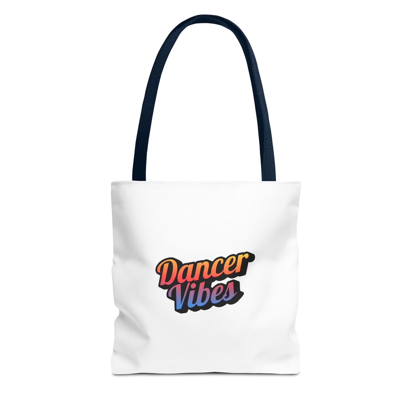"Dancer Vibes" Canvas Tote Bag – Bold Dance-Themed Text Graphic Bag for Dancers, Students & Everyday Use