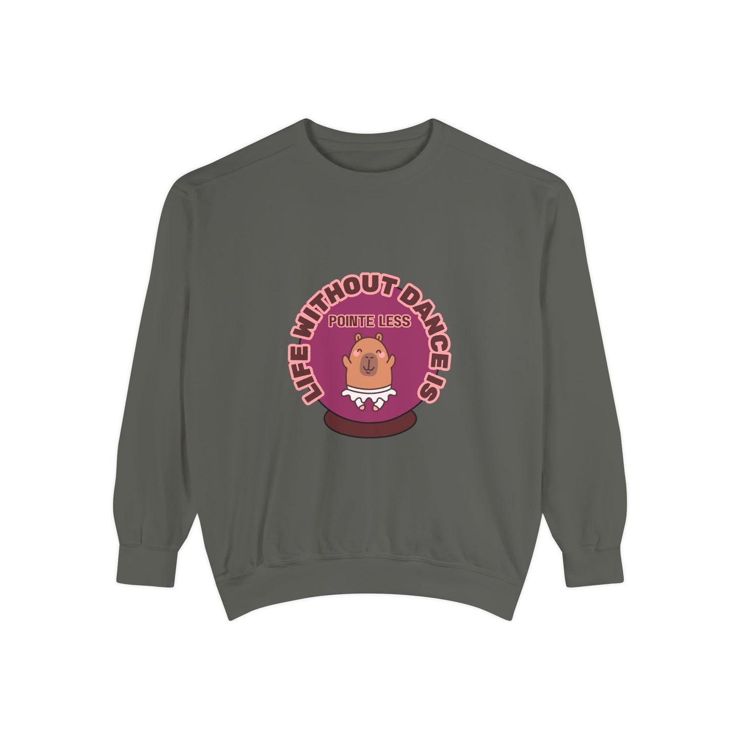 "Life Without Dance Is Pointeless" Unisex Lightweight Crewneck Sweatshirt – Bold Retro Ballet Pun Graphic Pullover for Dancers & Dance Lovers