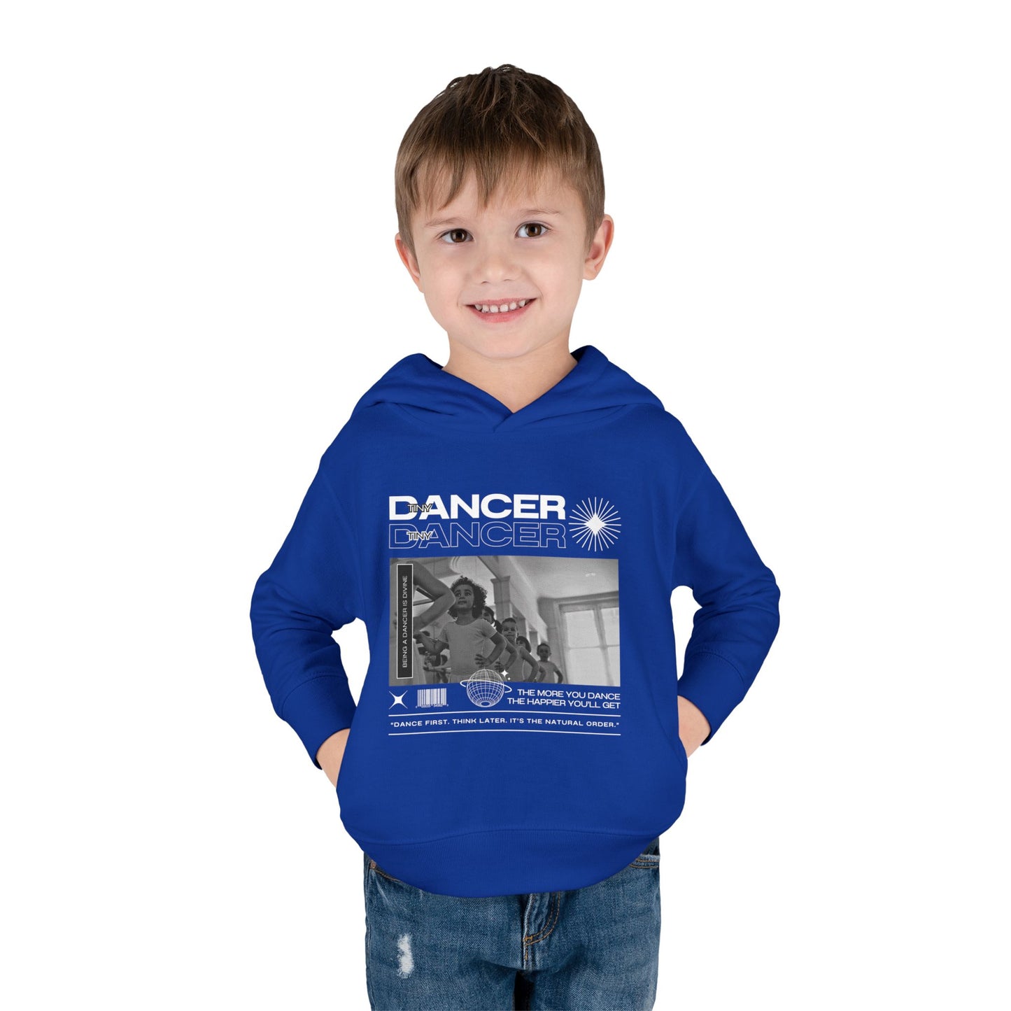 “Tiny Dancer” Toddler Pullover Hoodie – Streetwear-Inspired Ballet Class Graphic Sweatshirt for Kids