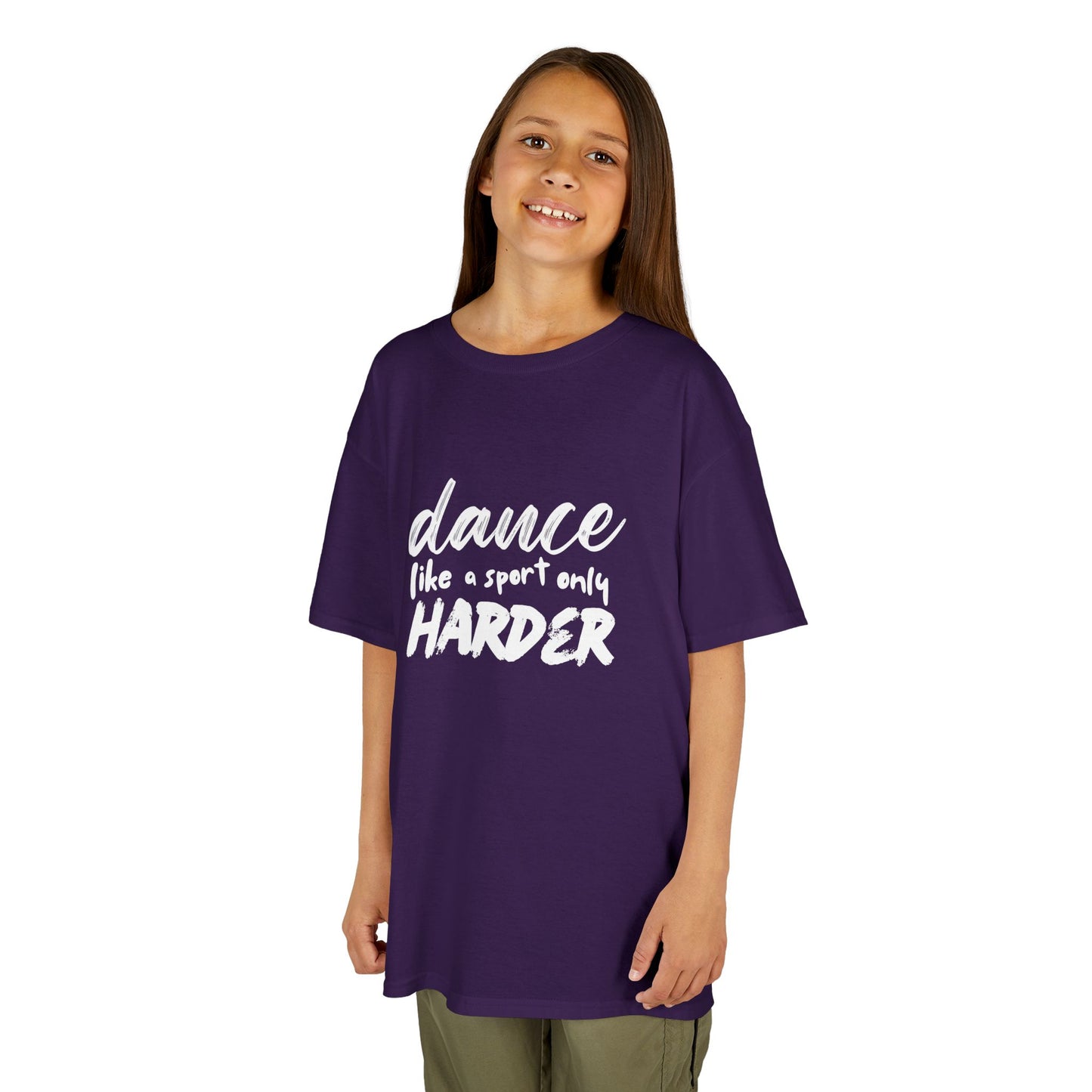 “Dance Like a Sport Only Harder” Kids Heavy Cotton™ Tee – Dance-Inspired Graphic Tee for Youth