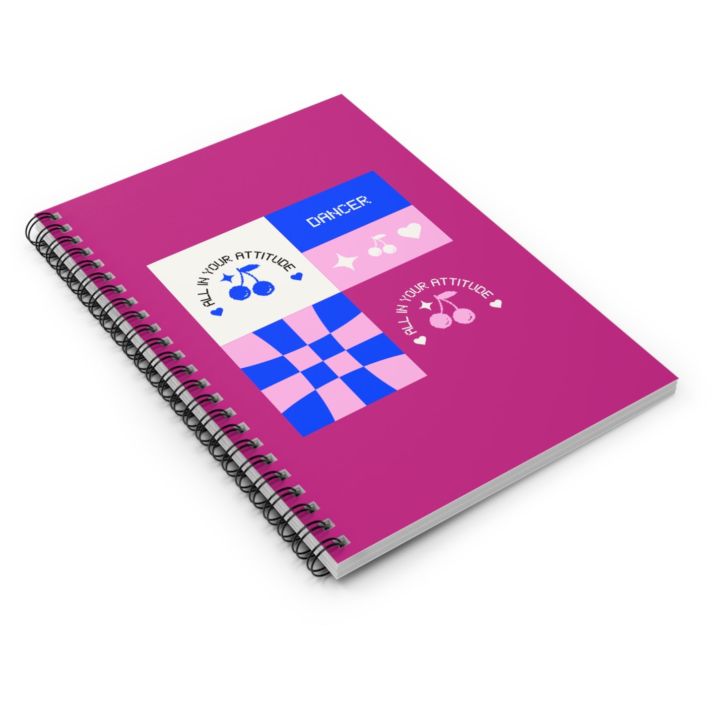 "Dancer – All in Your Attitude" Spiral Notebook – Retro Dance Journal for Confident Dancers, Students & Choreographers