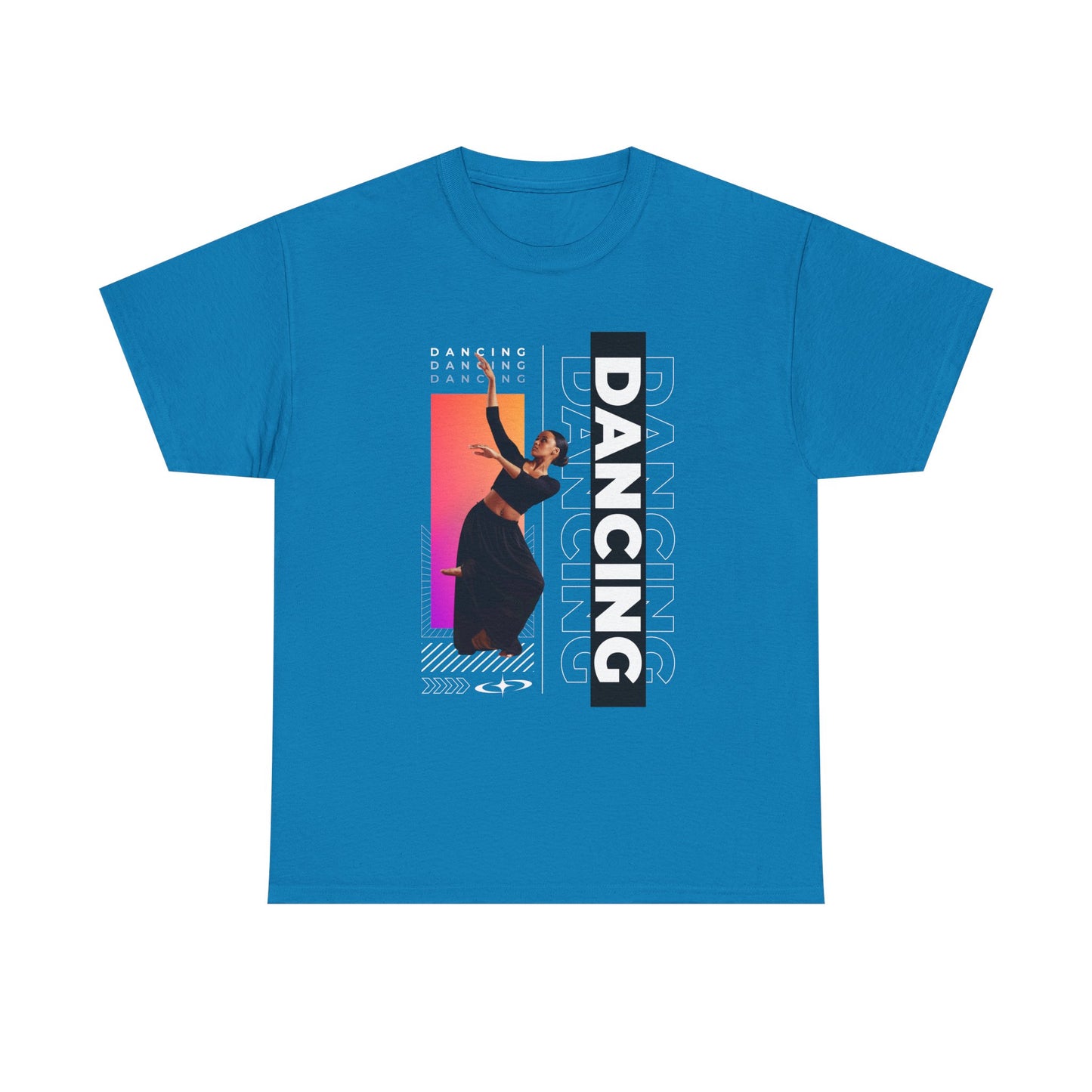 “Dancing” Streetwear-Inspired Female Dancer Unisex Heavy Cotton Tee – Urban Dance Graphic T-Shirt for Performers and Dance Lovers