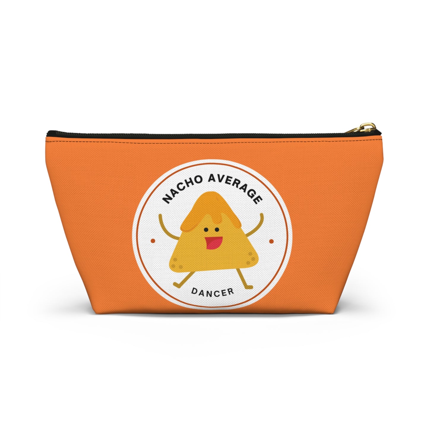 "Nacho Average Dancer" Makeup Bag – Cute Nacho Dance Graphic – Fun Dance-Themed Zipper Pouch for Cosmetics, Accessories & Gifts