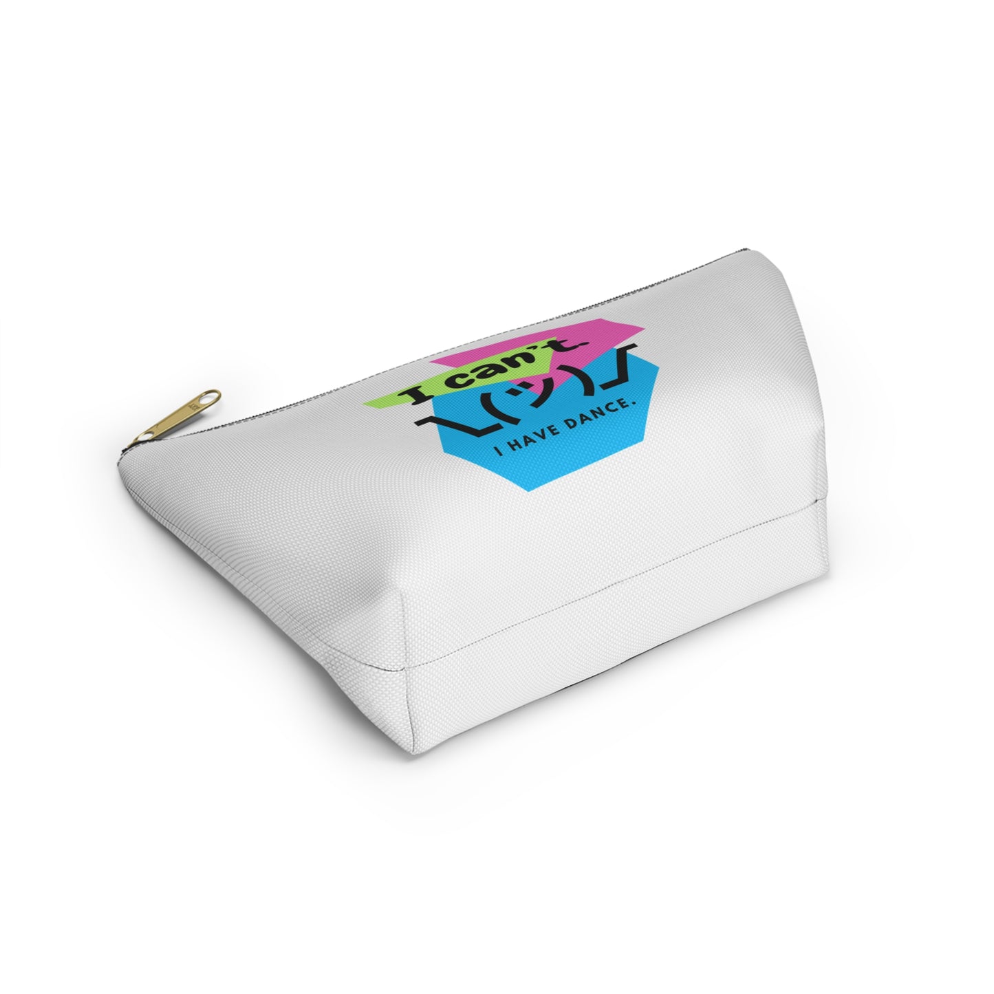 "I Can’t. I Have Dance." Makeup Bag – Retro 80s-Inspired Emoji Graphic – Fun Dance-Themed Zipper Pouch for Cosmetics, Accessories & Gifts