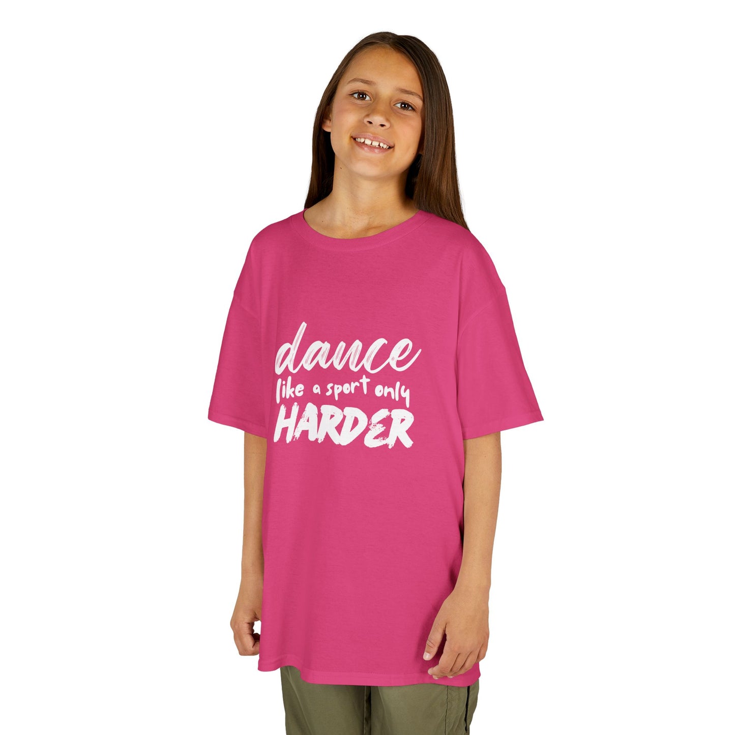 “Dance Like a Sport Only Harder” Kids Heavy Cotton™ Tee – Dance-Inspired Graphic Tee for Youth