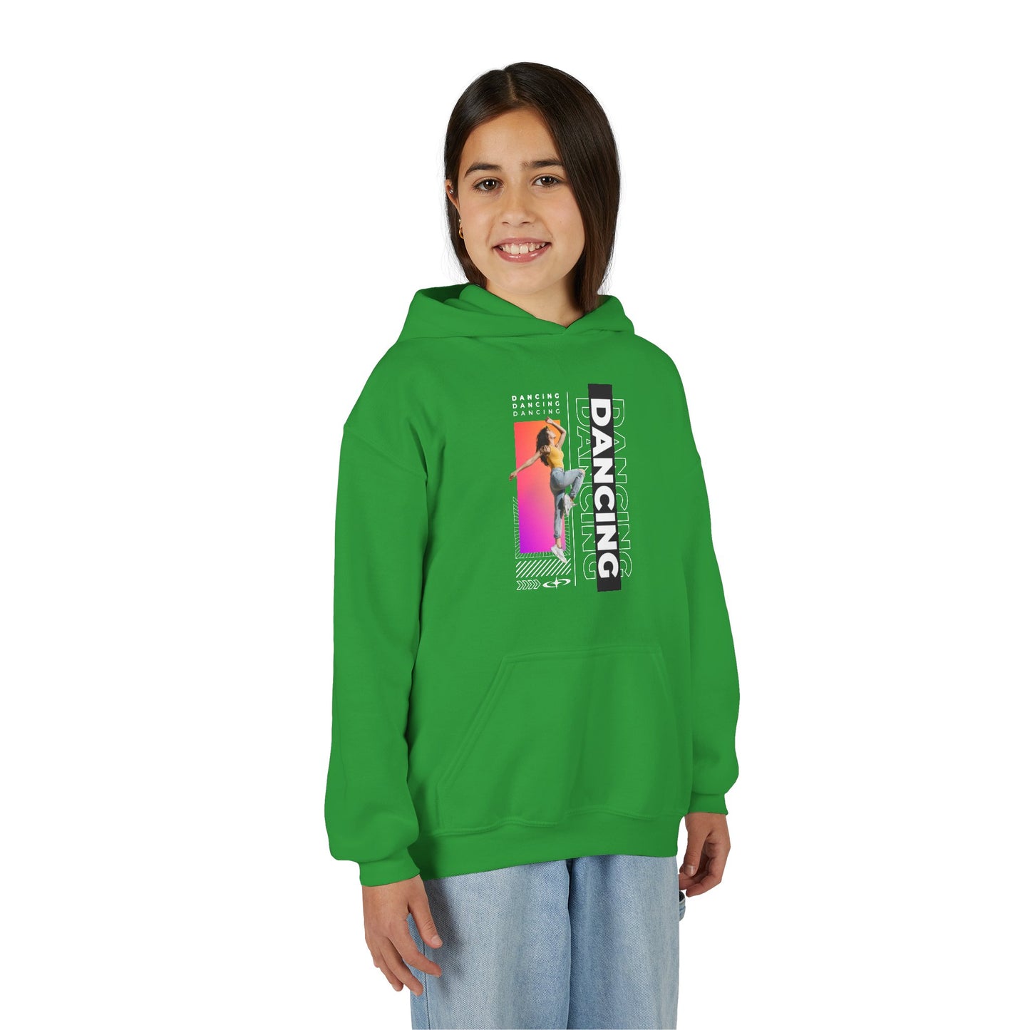 “Dancing” Female Dancer Streetwear Graphic | Unisex Youth Hoodie – Dance Hoodie for Kids & Young Performers