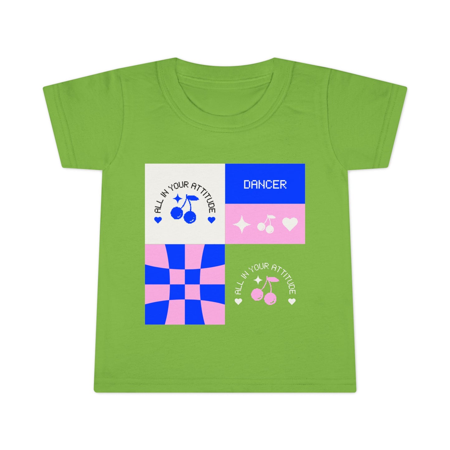 "Dancer – All in Your Attitude" Toddler Dance T-Shirt – Retro Graphic Short Sleeve Tee for Kids