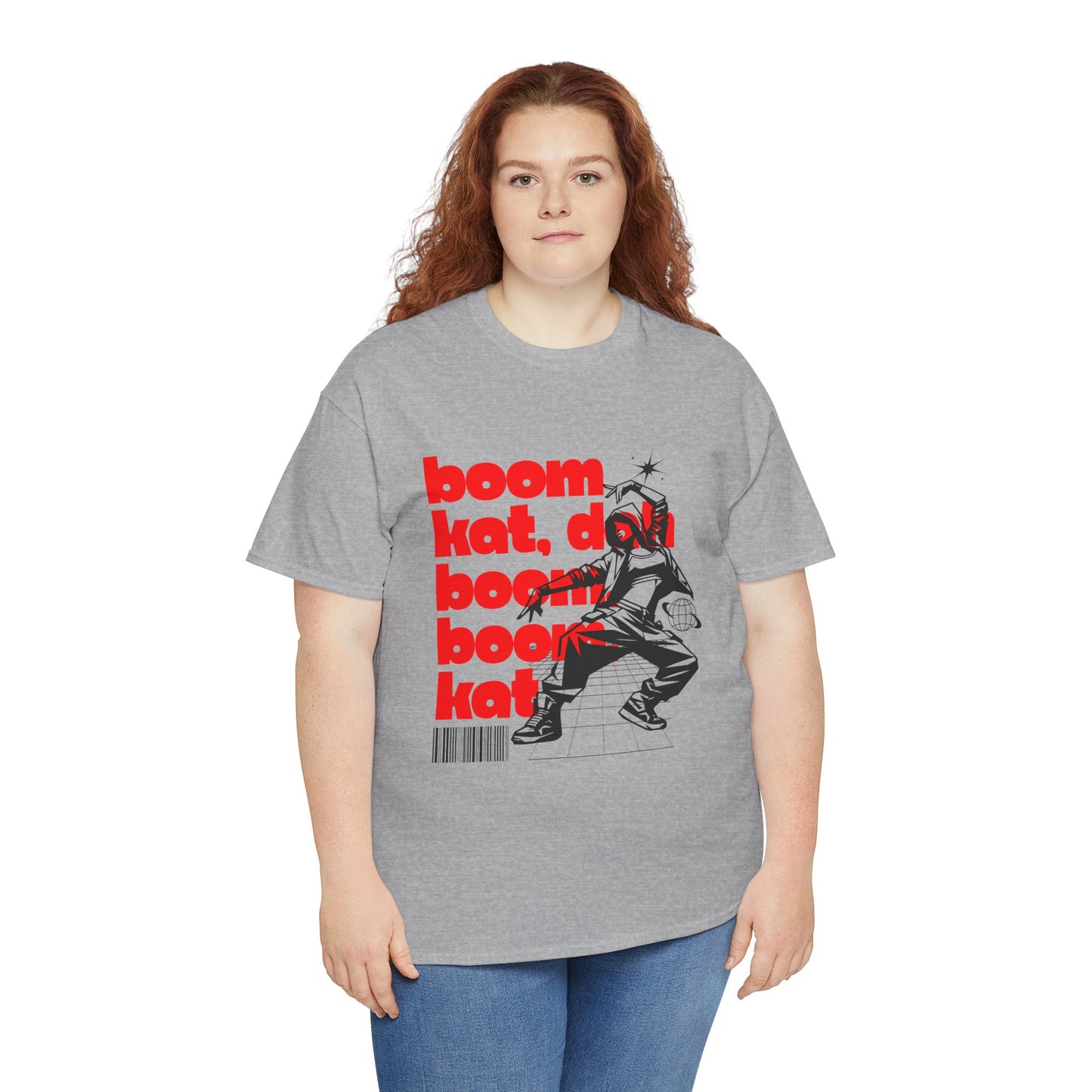"Boom Kat, Dah, Boom, Boom, Kat" Streetwear Dance Graphic – Unisex Heavy Cotton Tee