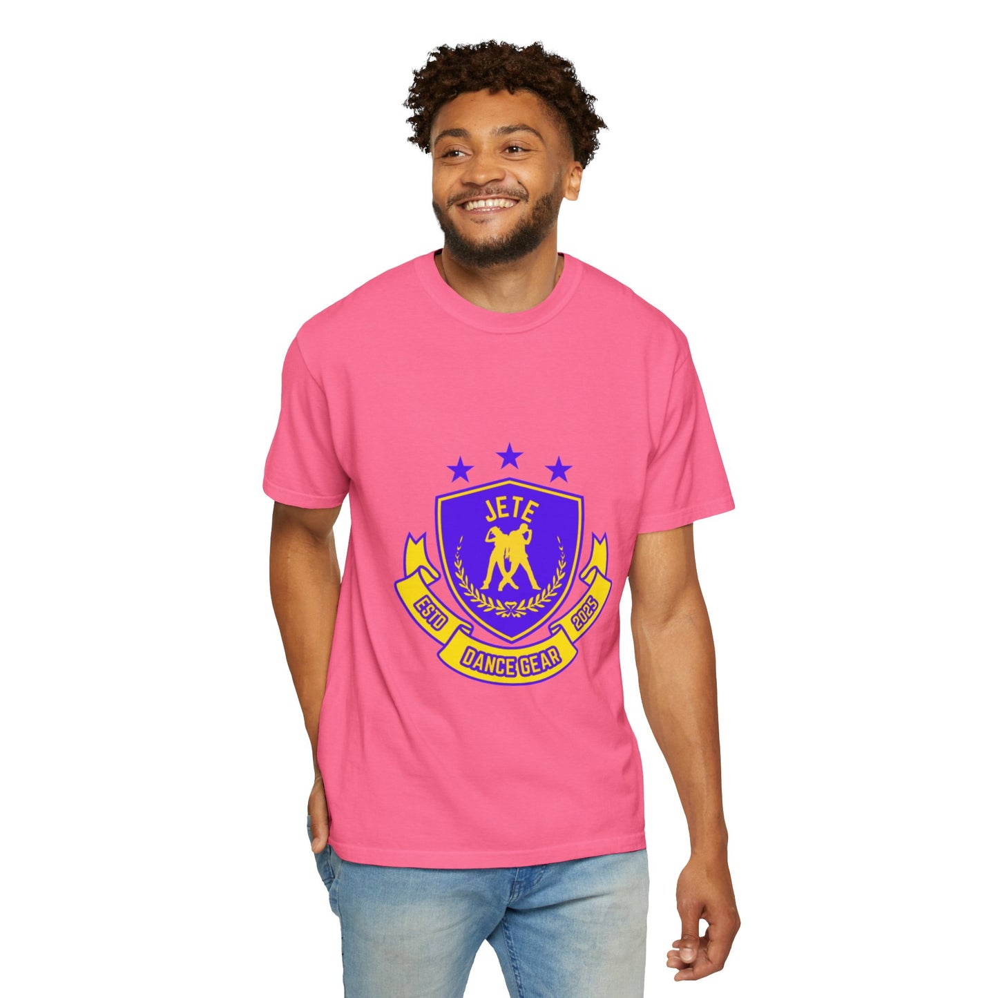 "Jeté Dance Gear" Unisex Garment-Dyed T-Shirt – Collegiate-Style Graphic Tee – Dance Apparel for Dancers & Performers